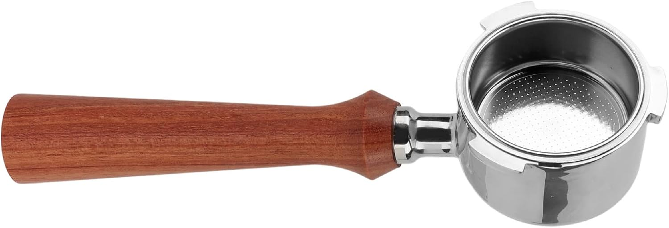 51Mm Espresso Portafilter, Bottomless Portafilter Filter Basket Coffee with Stainless Steel and Walnut Handle, Solid Wood Handle, Easy to Use, Unique (C1 Beech)