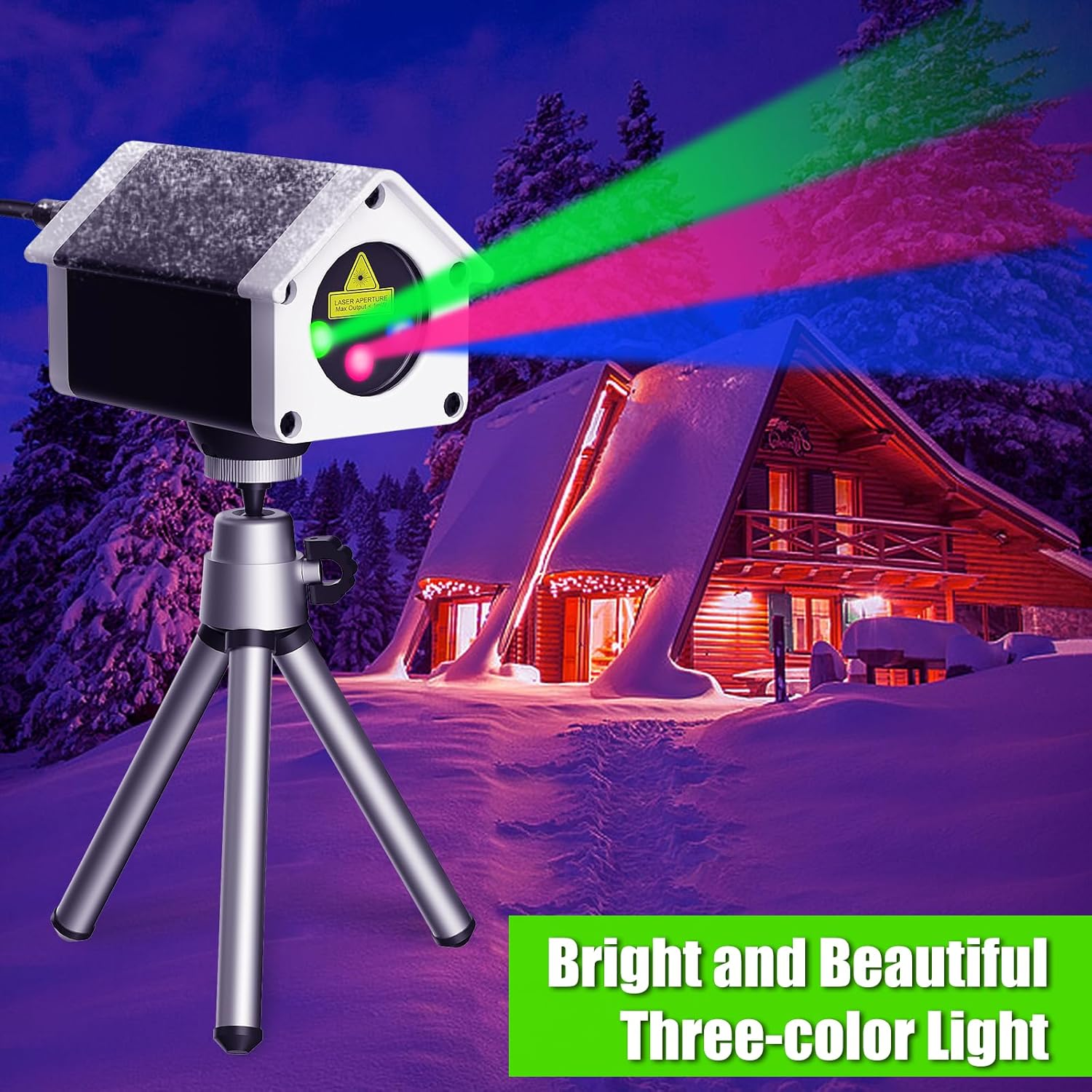 Brighter Firefly Laser Light Outdoor, RGB 3 Colors Laser Dynamic Firefly Lights & Star Projector Laser Light Show with Remote Timer, HD Holiday Projector Decorations Lights for House/Garden/Party/Tree image number 6