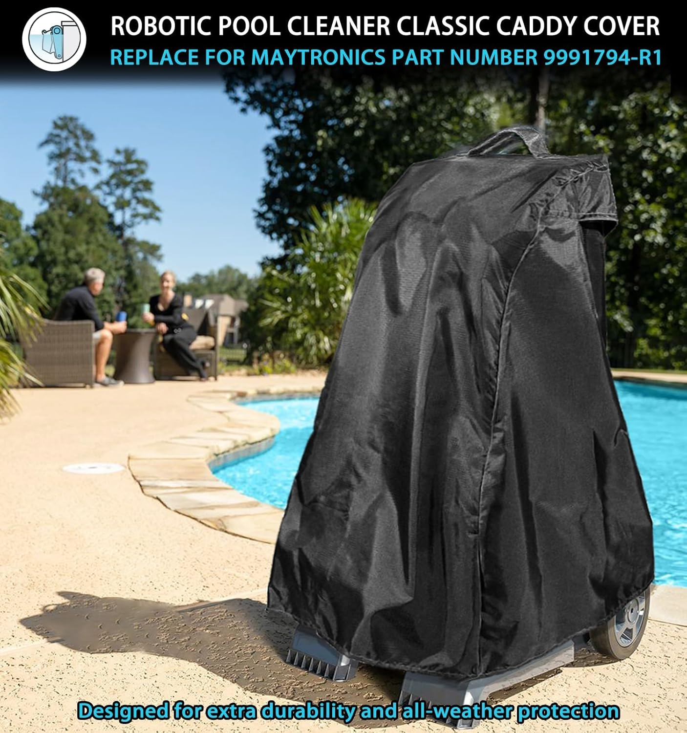 Replacement for Dolphin Pool Vacuum Cleaner Pool Caddy Cover Fit Universal Classic Caddy Upper Protection Cover 9991794-R1 1Pcs image number 1