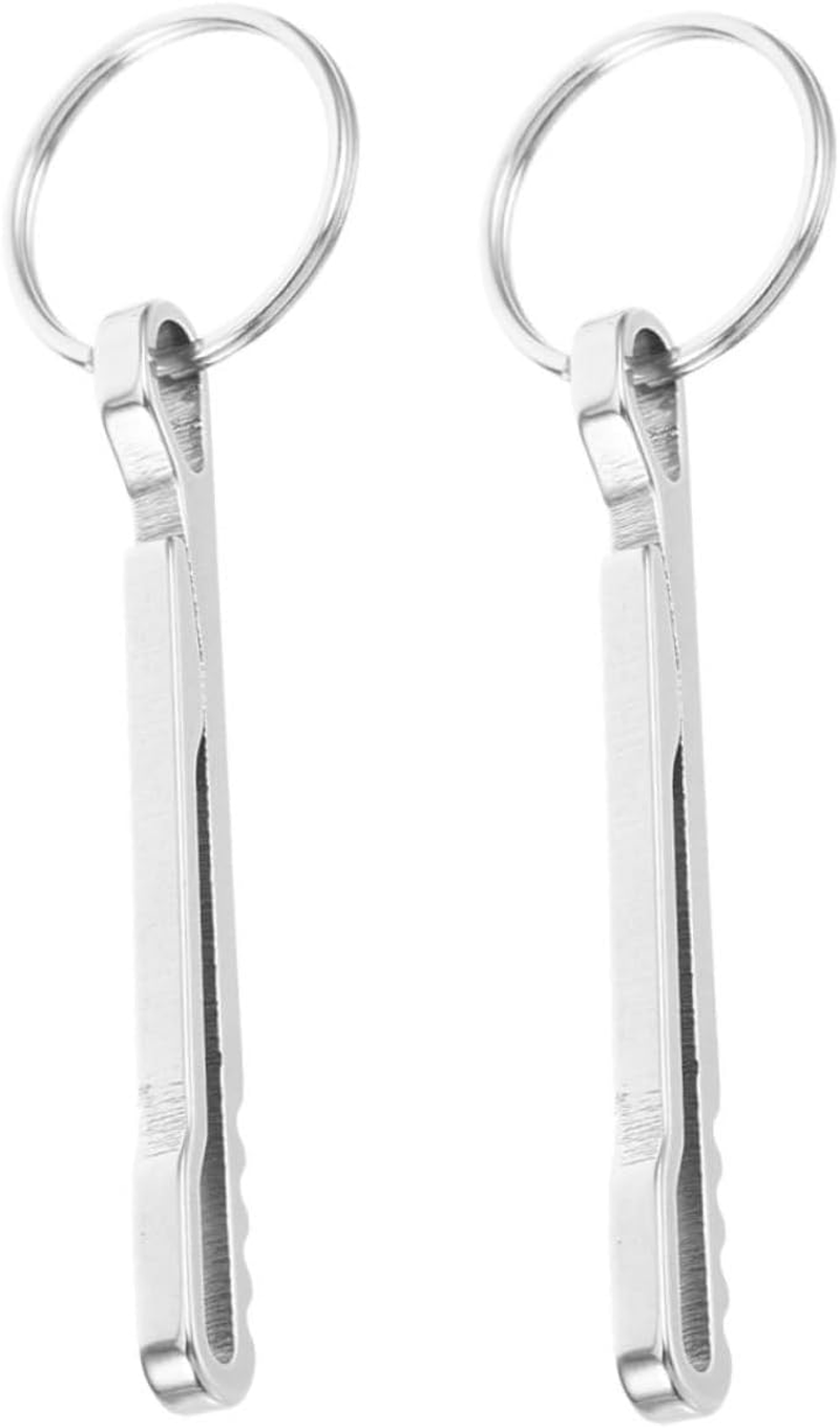 Iplusmile 2Pcs Stainless Steel Carabiner Money Clip Wallet Keychain Clip Portable Cash Holder for Outdoor Activities and Travel image number 6