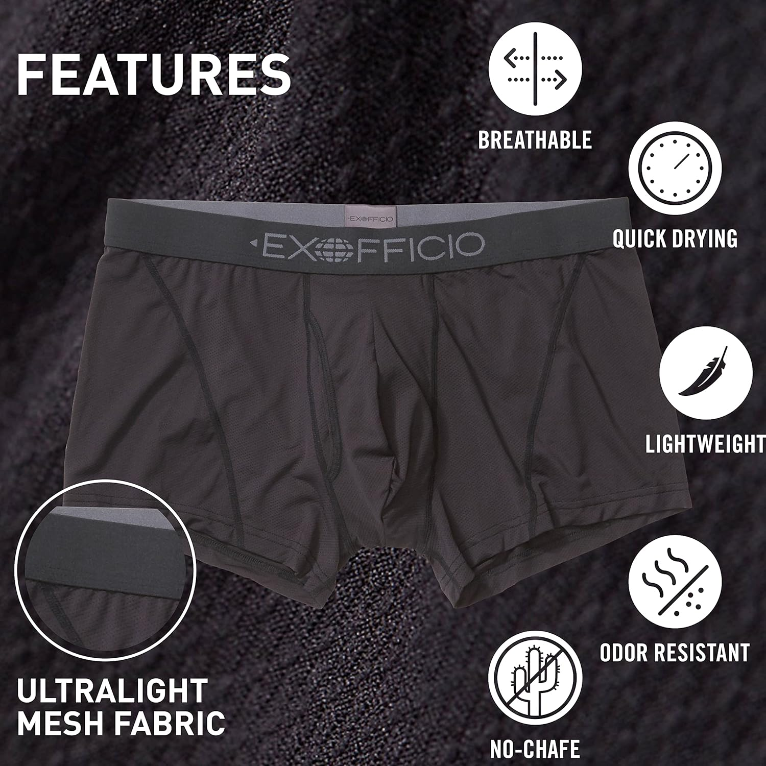 Exofficio Men'S Give-N-Go Sport Mesh 2.0 Boxer Brief 3" image number 4