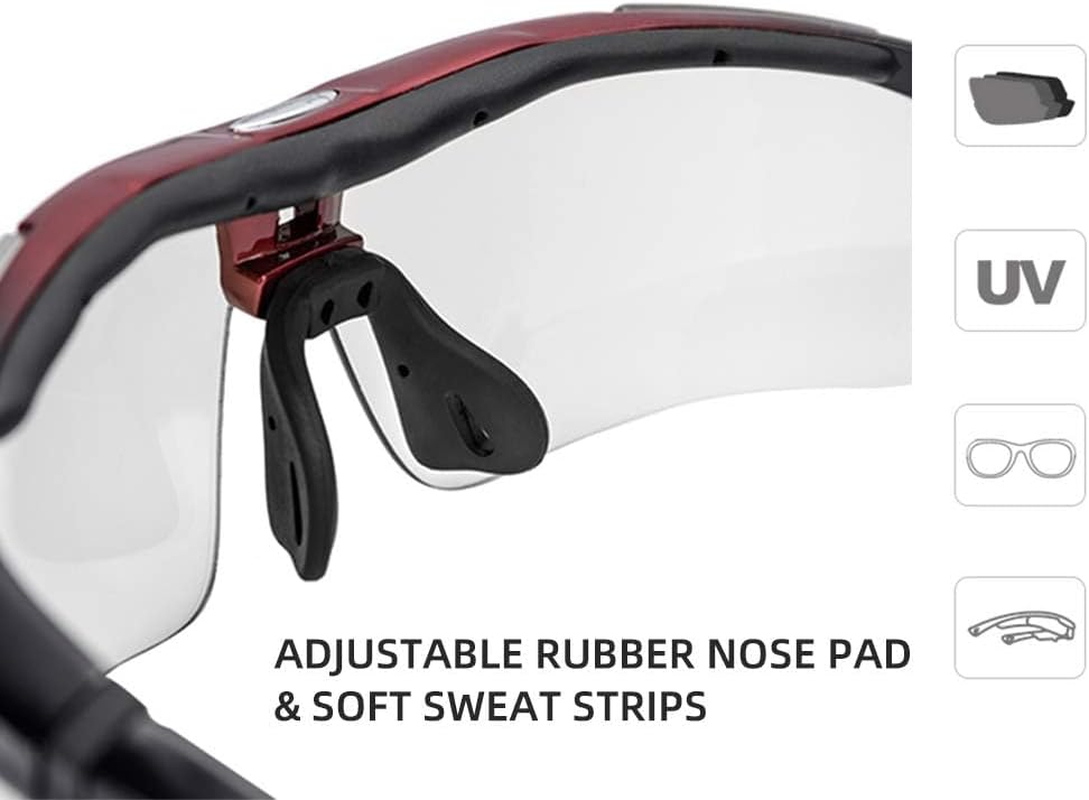 ROCKBROS Cycling Glasses Sports Sunglasses Mens Goggles MTB Biking Sunglasses - Black Blue image number 5