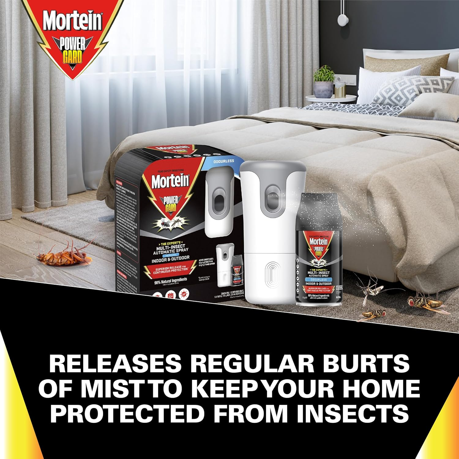 Mortein Powergard Indoor & Outdoor Insect Killer Automatic Diffuser Kit image number 5