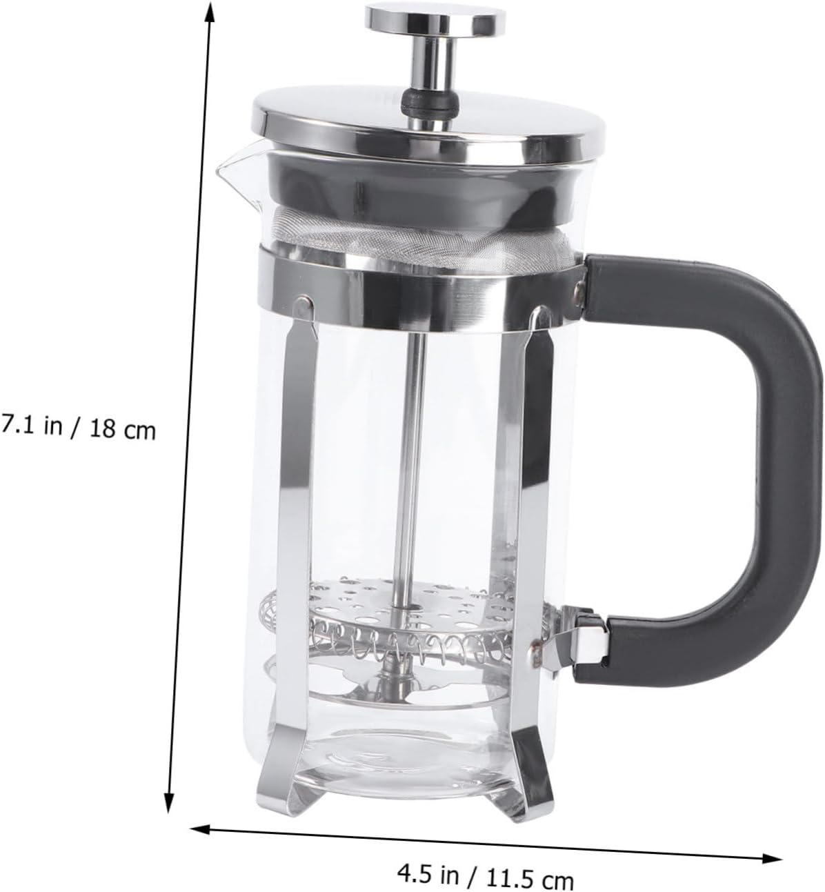 MAGICLULU Ergonomic Handle Stainless Steel Coffee Press Heat Resistant for Cold Brew Tea Espresso Milk image number 6