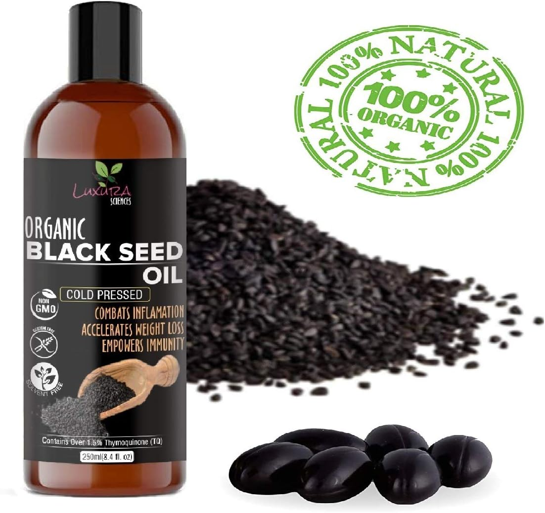 Luxura Sciences Black Seed (Kalonji) Hair Oil for Hair Growth, Cold Pressed, 100% Pure and Natural, 250 Ml