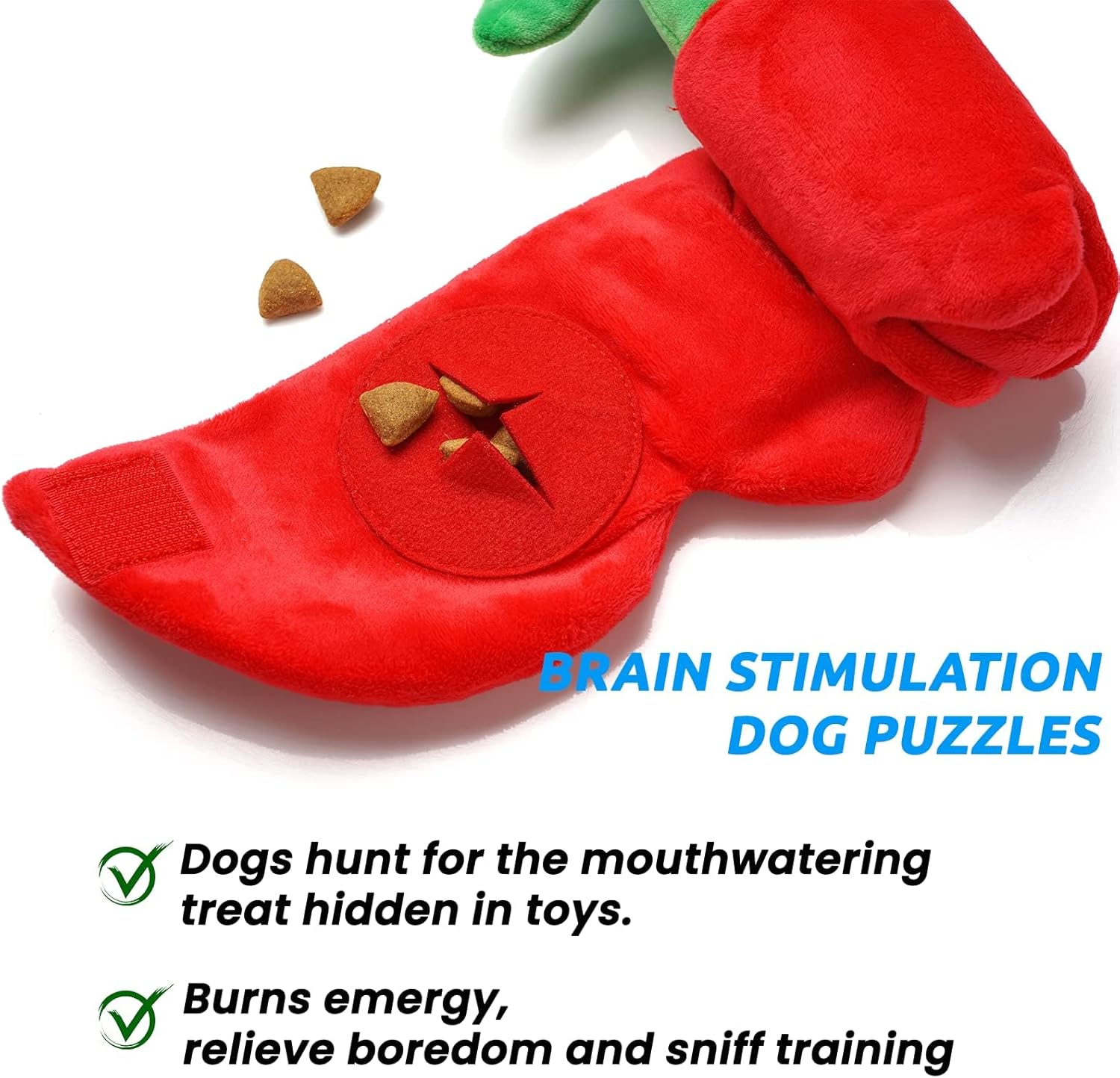 Cozioz Rose Dog Puzzle Toy &ndash; Squeaky, Crinkle, Treat Dispensing Enrichment Toy for Small & Medium Dogs, Perfect for Dog Birthdays and Playtime image number 2