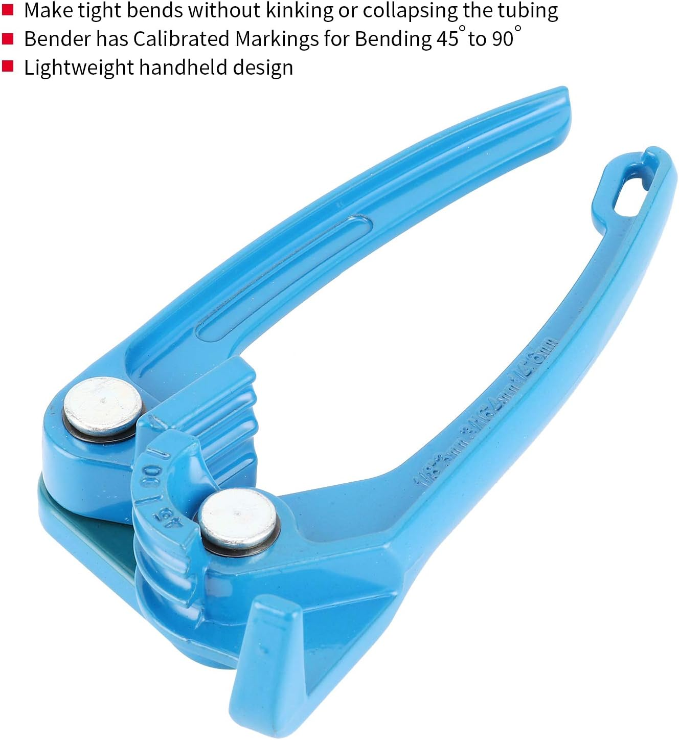 Tube Bender Pipe, Manual Tubing Bender 1/8Inch 3/16Inch 1/4Inch Tube Bender Tubing Fuel Brake AC Refrigerant Line Bending Tool Blue image number 6