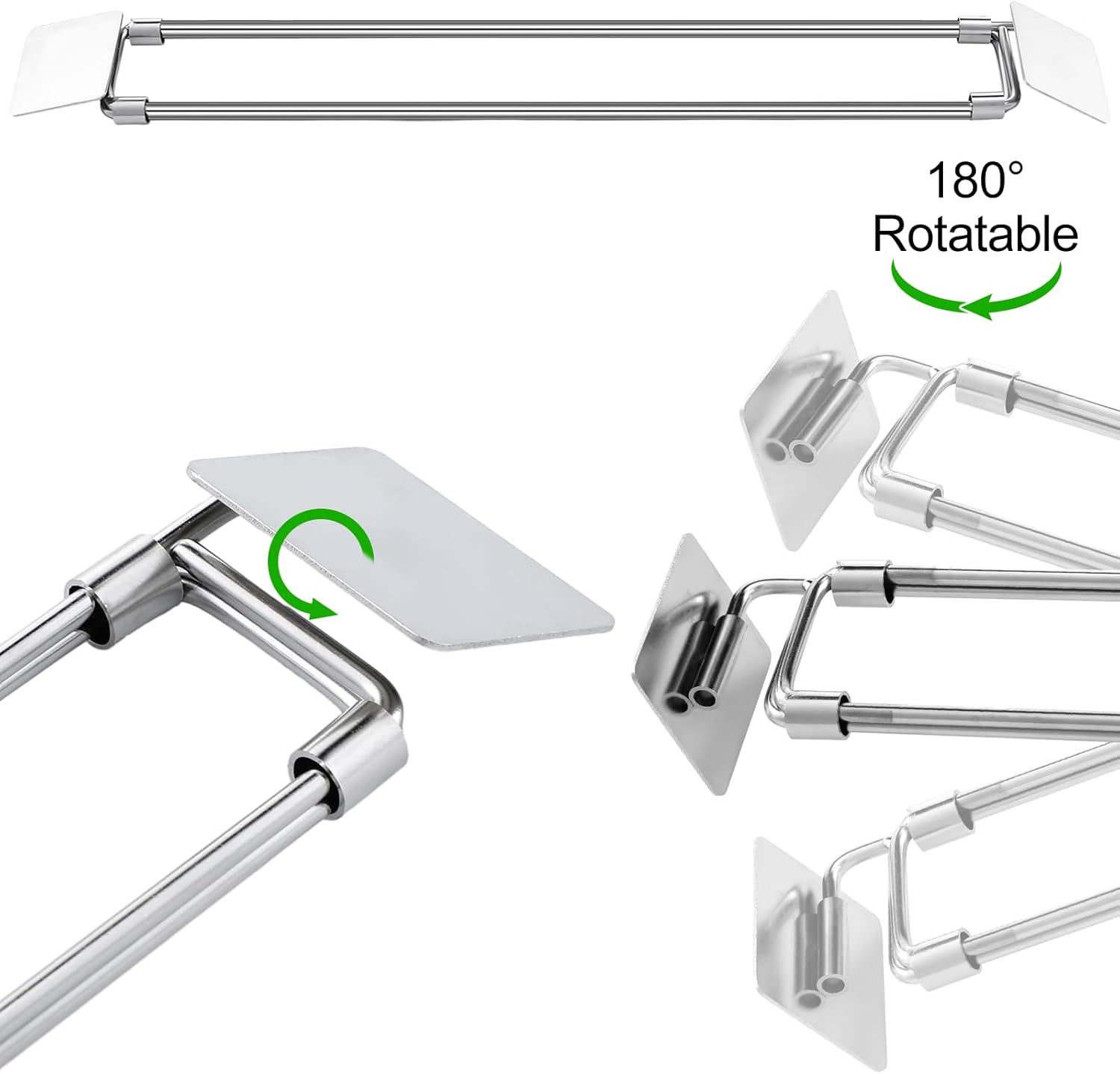 2 Pcs Rv Refrigerator Bars 12.44"-22.63" Adjustable Stainless Steel RV Fridge Tension Rods Refrigerator Accessories Extendable Food and Drink Stabilizers Prevent Messy Spills during Travel