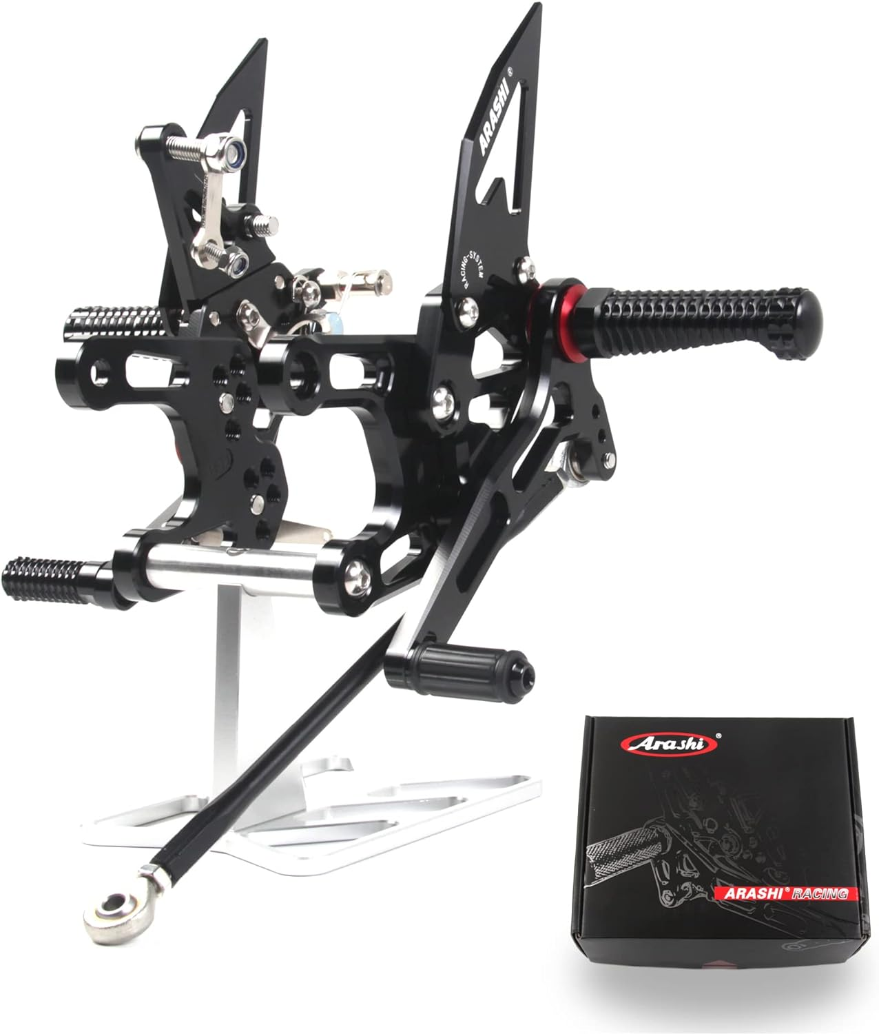 Arashi (Version 2.0) Rearsets for Honda CBR650R CB650R CBR650F 2019-2023 Motorcycle Accessories Parts Adjustable Footrests Footpeg Foot Peg Rear Sets Black image number 4