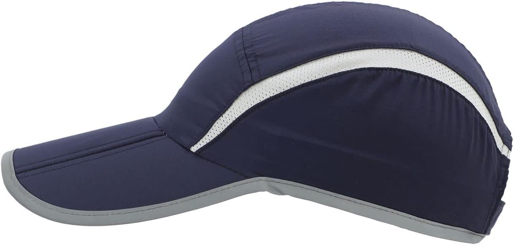 Magracy Unisex Quick Drying Sports Cap Summer Breathable Foldable Running Cap with Reflective Brim - Black image number 7