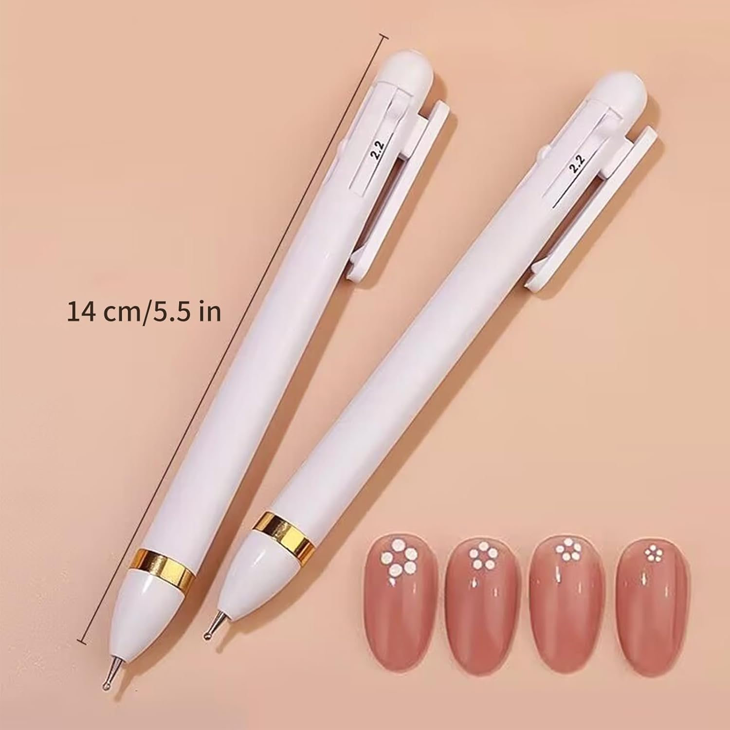 HJ Nail Dotting Pen Ballpoint Design Nail Art Kit with Tip Dot Paint, White-Nat248 - Hj-Nat248-Pink image number 3