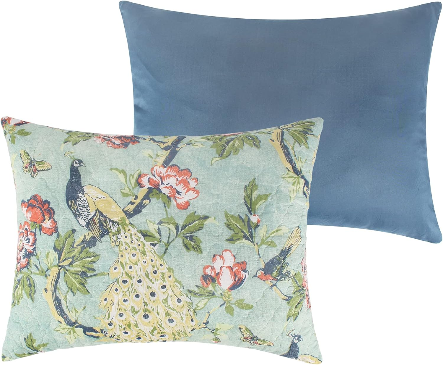 Greenland Home Pavona Enchanted Garden Quilted Pillow Sham, Standard 20X26-Inch image number 1