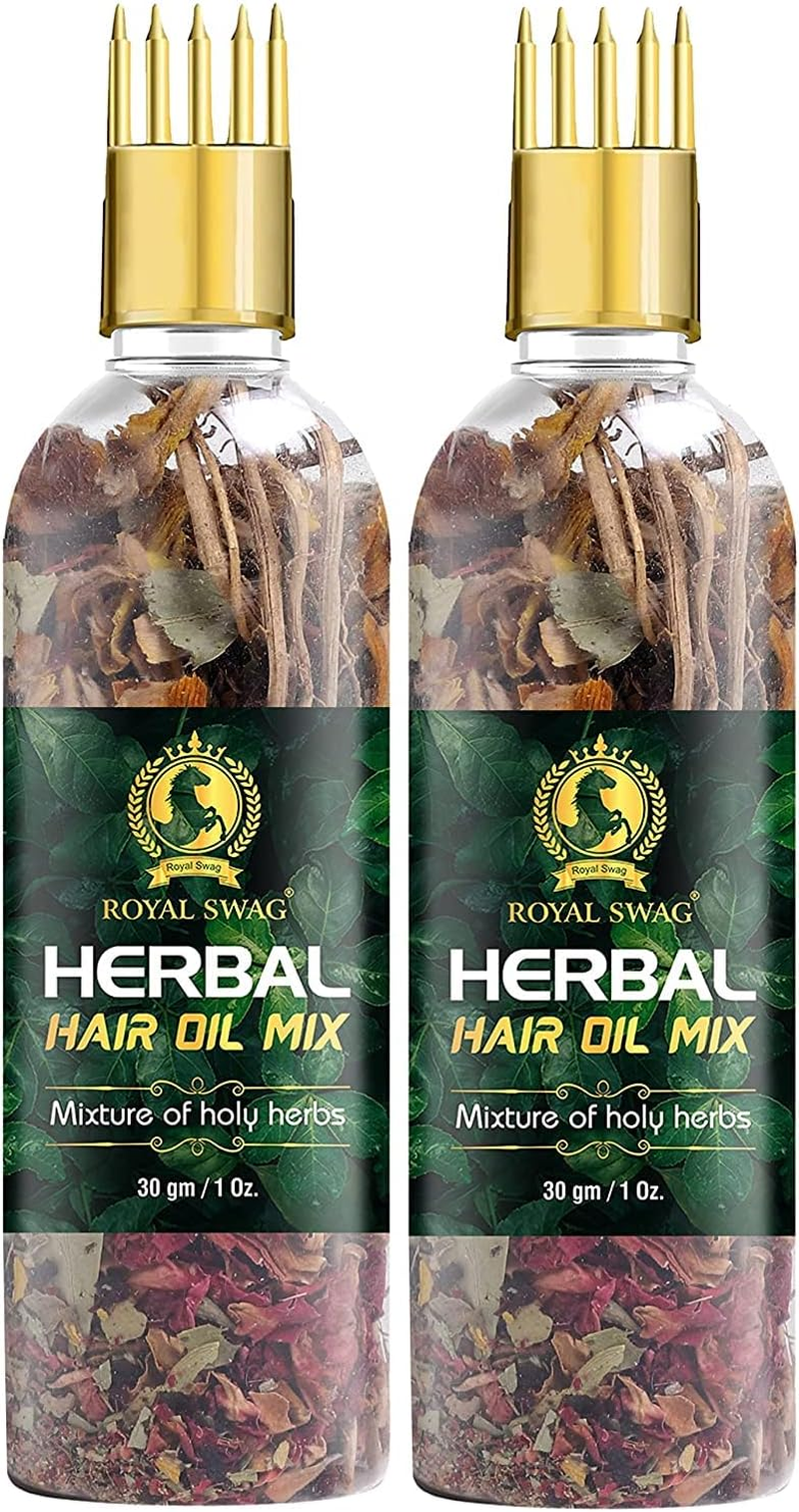 Royal Swag Combo Pack of Hair Jadibutti Mix Bottle for Hair Oil Infusion 10G(Pack of 2)