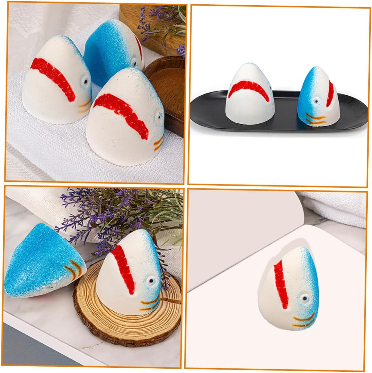 Hoement 3Pcs Shark Bath Ball Natural Bathing Bomb Boy Girl'S Bubble Making Salt Bomb for Bathing Portable Fragrance image number 5