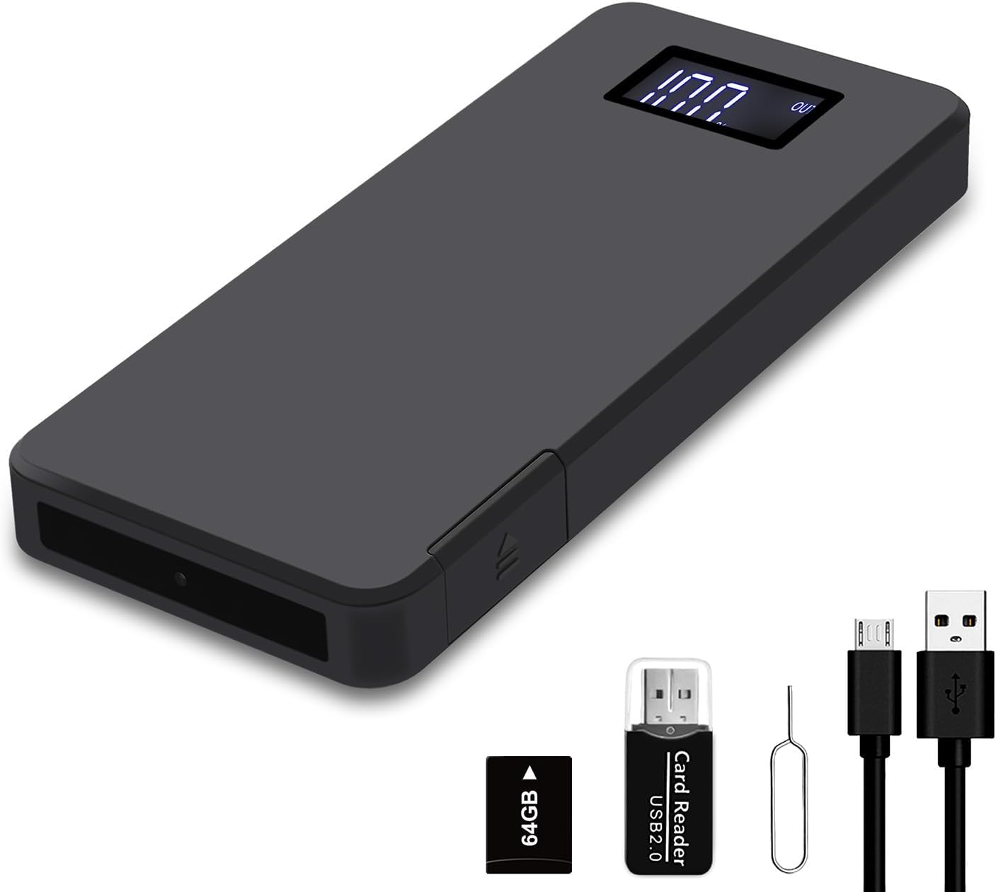 XISRU 64GB Home Security Camera, 1080P Surveillance Camera, Indoor Camera with 10000Mah Battery, Night Vision, Motion Detection