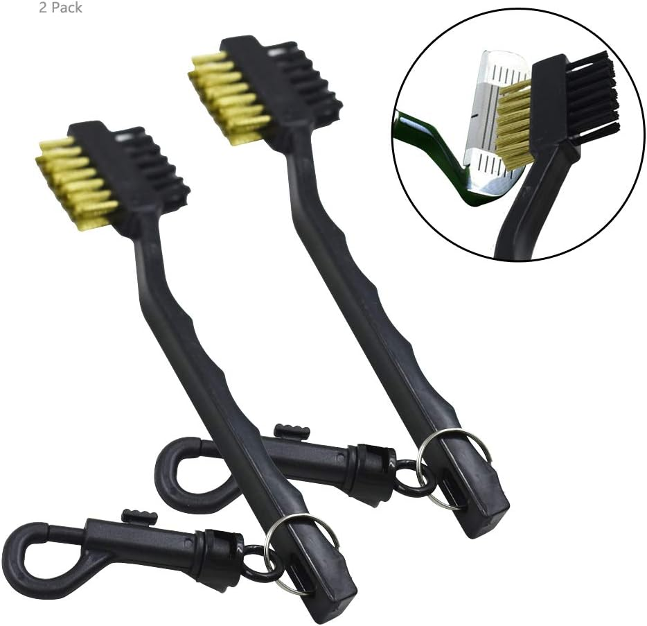 Golf Club Brush,Golf Club Groove Cleaning Brush,Portable Multiple-Use Golf Club Ball Tool,Pocket Golf Sized,Putter Wedge Shoes Cleaning Brush for Irons Balls Shoes Spike image number 5
