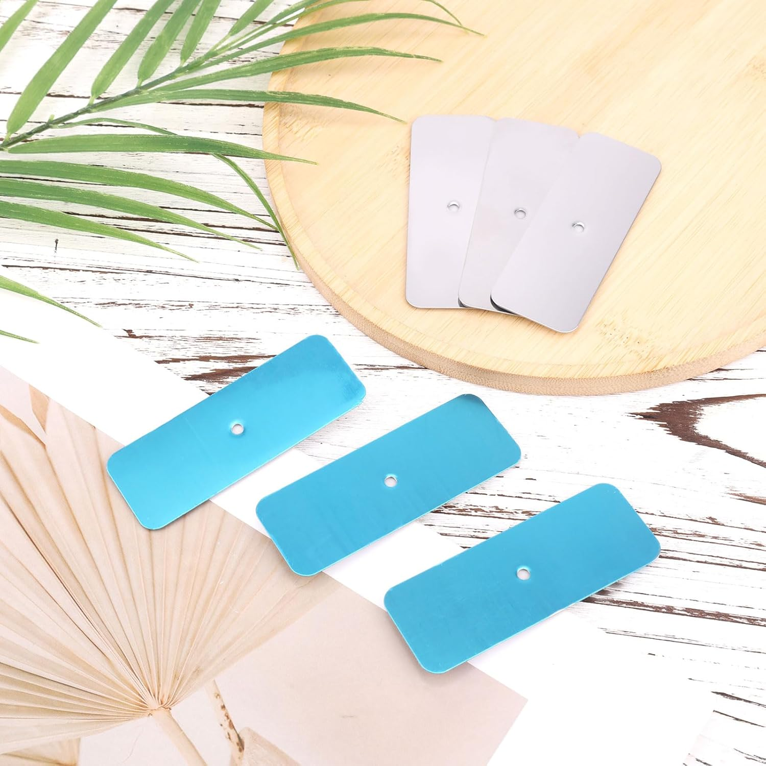 Gosknor 6Pcs Metal Self Adhesive Strips for Magnetic under Cabinet Lights, Metal Self Adhesive Plate Replacement Magnet Sticky Tape for Magnetic LED Lights & under Counter Lights image number 3