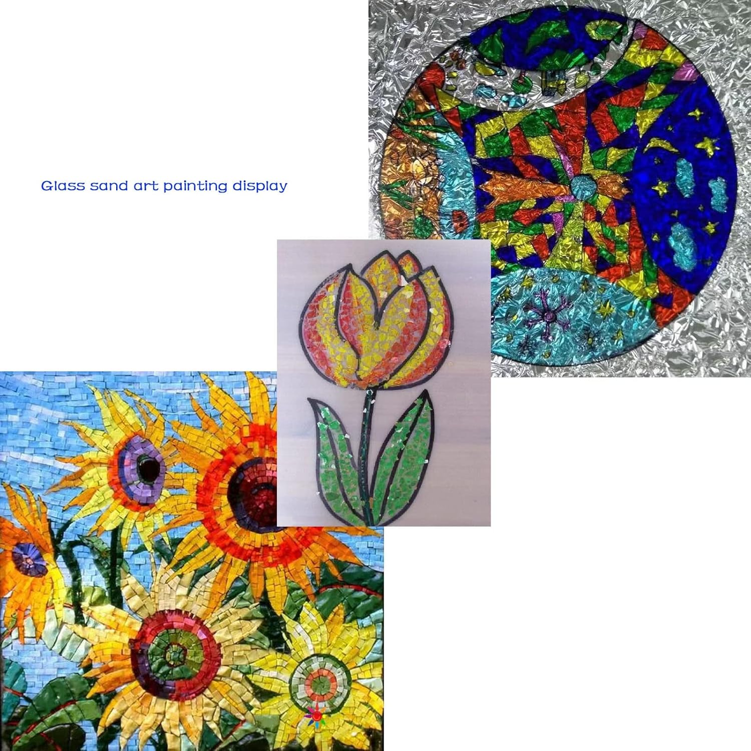 Bairdish Mirror Broken Glass Pieces Glitter Sprinkles 2-4Mm Glass Grains Colorful Irregular Blunt for Nail Arts Craft DIY Mobile Fish Tank Filler Jewelry Phone Case Making (100G) image number 4