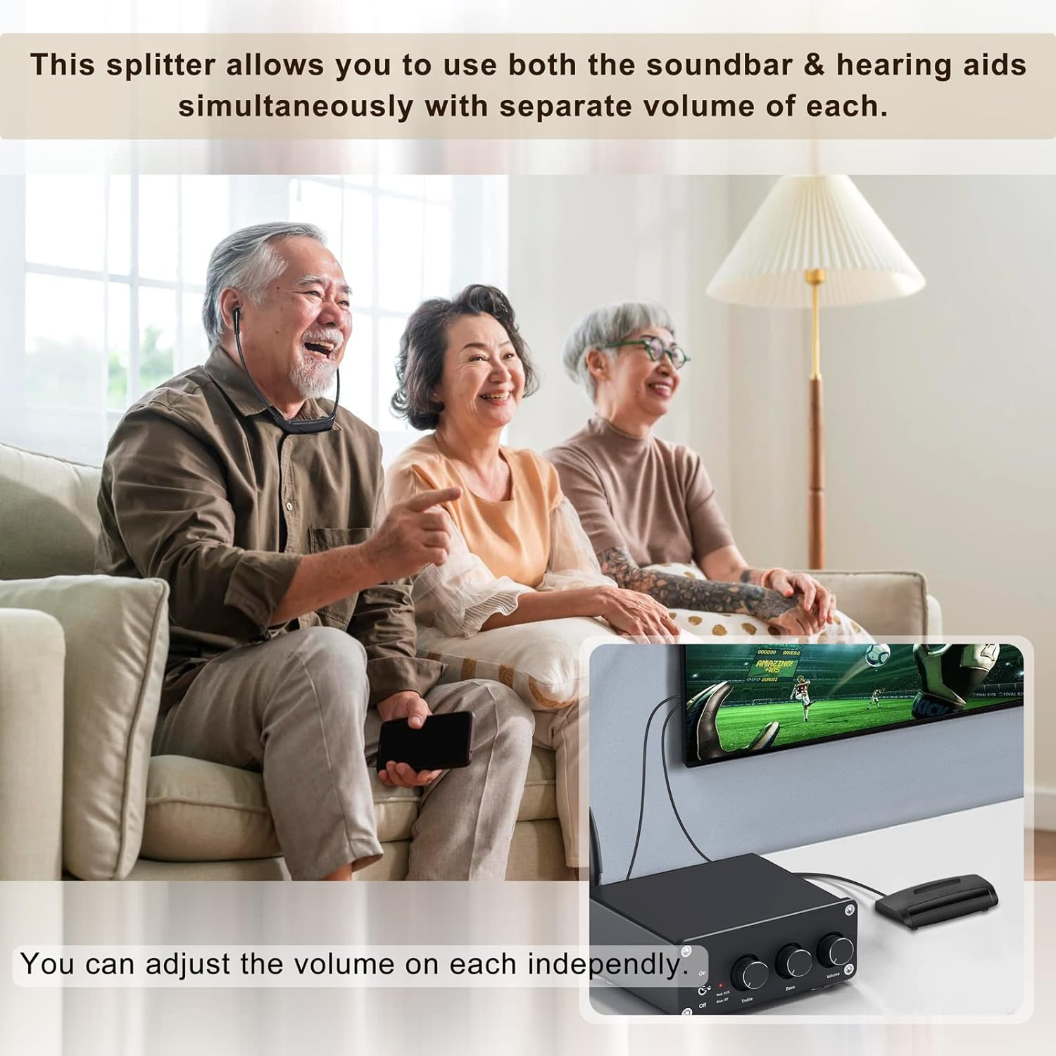 Bangun 1X2 Digital Audio Splitter Cable, Toslink Digital Fiber Optic Audio Splitter 1 Male Input 2 Male Output (For Home Theatre, Xbox, PS5/PS4), 10Ft image number 5