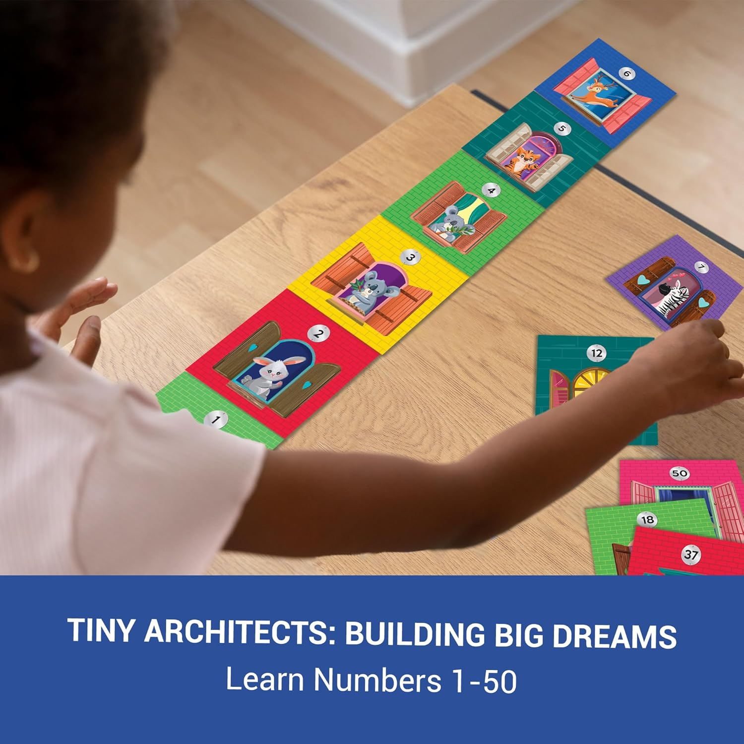 Chalk and Chuckles Critter Heights Kids Board Games Ages 4-8 Years, Memory & Strategy Brain Game for Kids, Educational Toy, Card Game for Boys, Girls, Gifts for Age 5, 6, 7, 8 Years and Up image number 4