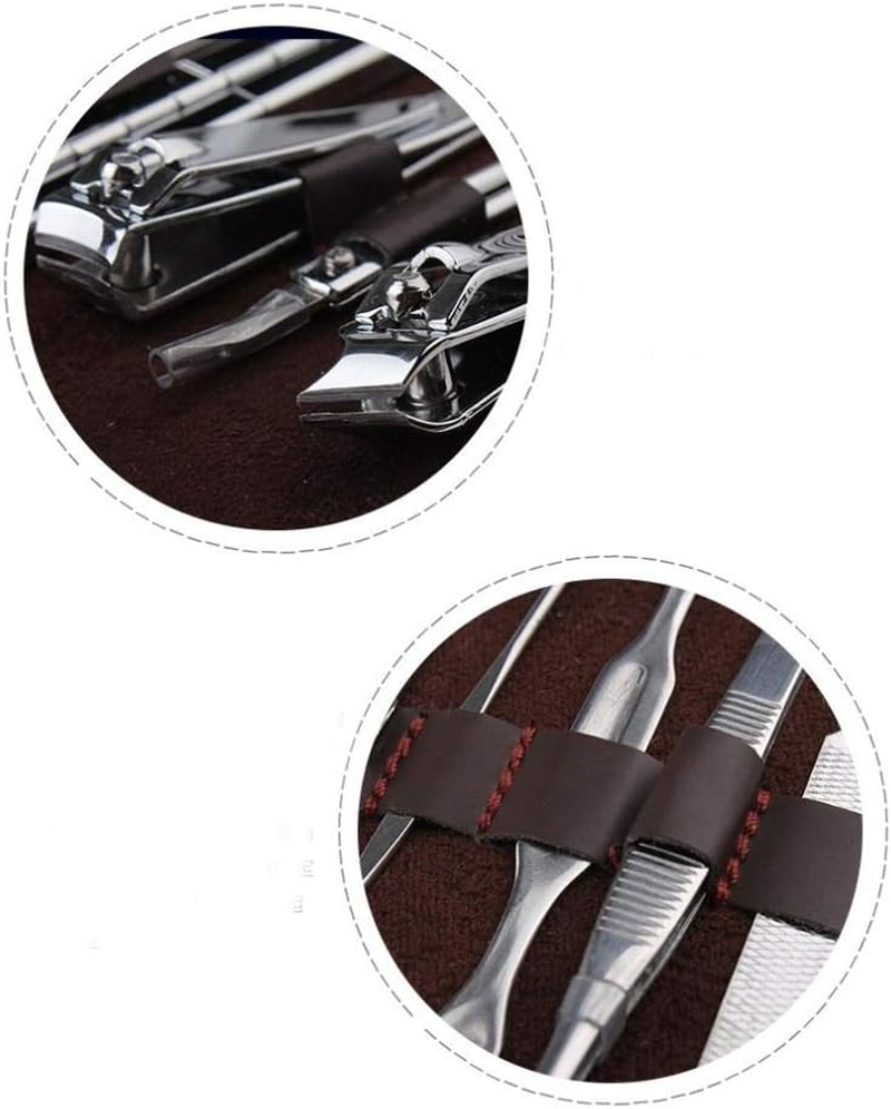 7 Pcs/Set Stainless Steel Nail Art Manicure Tools Set Nails Clipper Scissors Manicure Sets with Case for Nail Manicure 11X6.5X2Cm Zhengpingpai