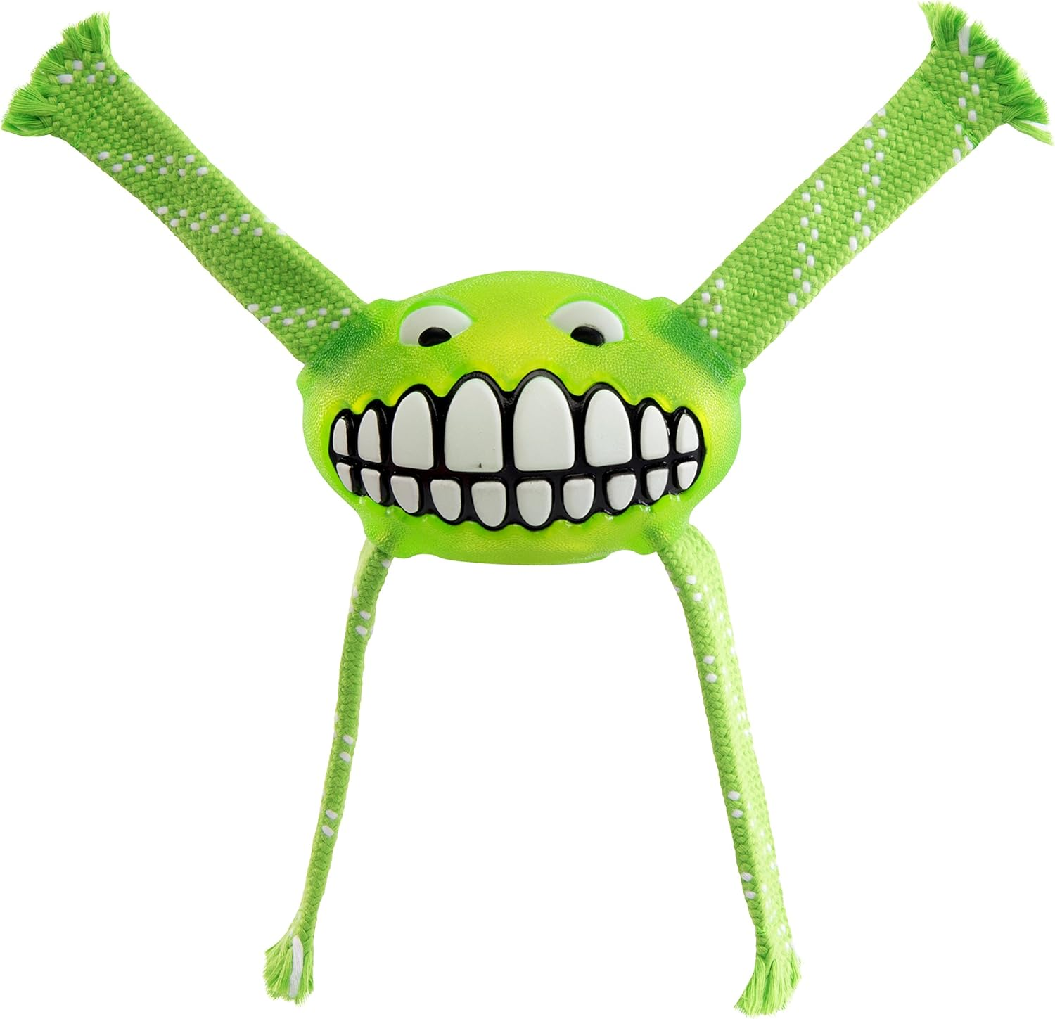 Rogz Flossy Grinz Throw and Fetch Dental Dog Toy Lime Medium image number 5