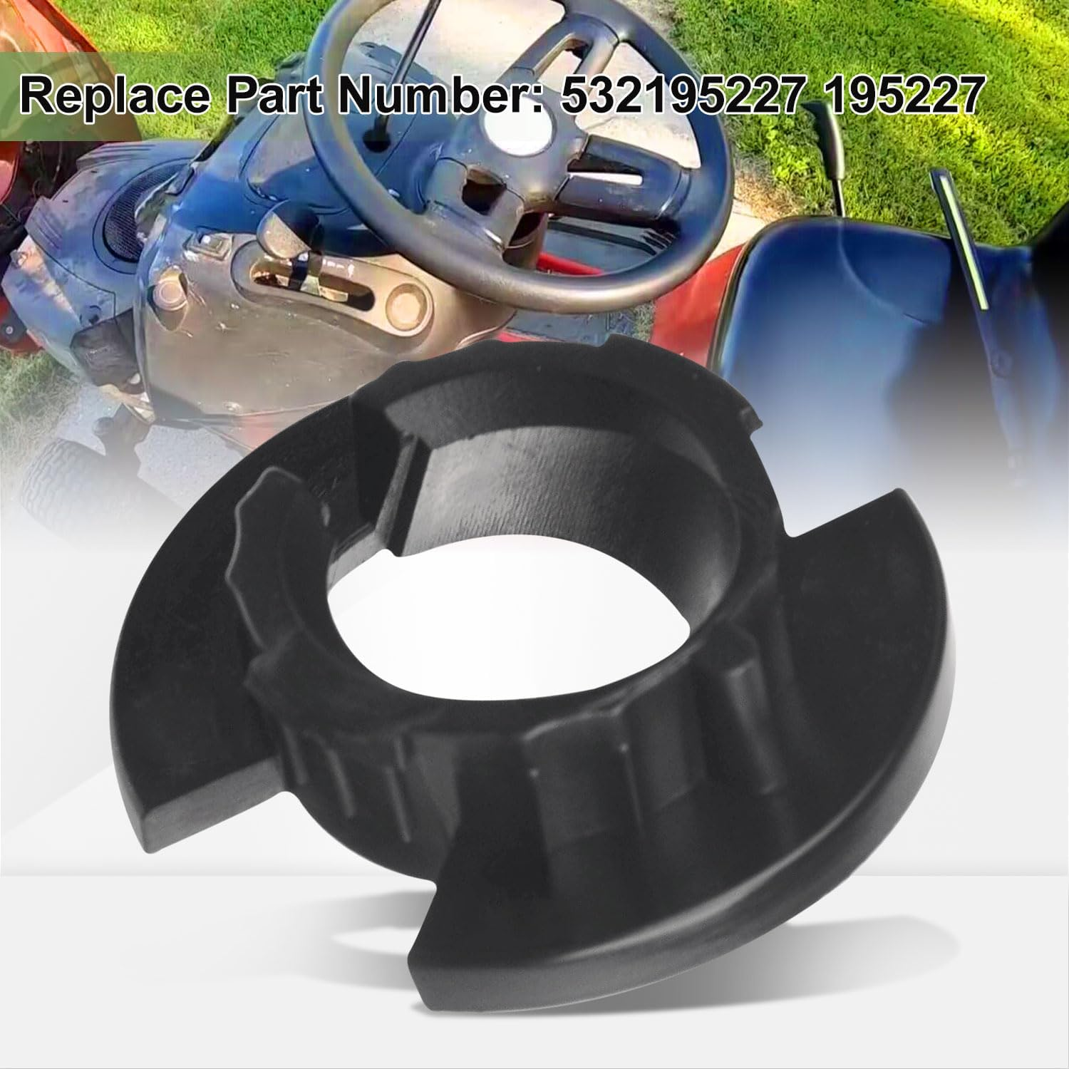 532195227 Steering Bushing Compatible with Husqvarna Craftsman AYP 2042 LS, 2146 XLS, 2246 LS, 2346 XLS, 2348 LS, 2354 GXLS, 2748 GLS, 2754 GLS Replaces 195227 (2 Pcs) image number 4