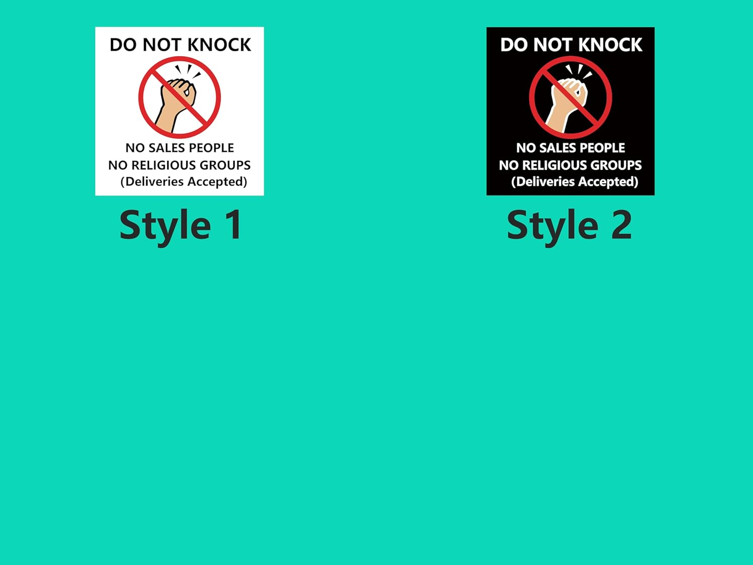 Do Not Knock Sign for Home Self Adhesive Tape Door Sign (Style 1, 55X55Mm) image number 2