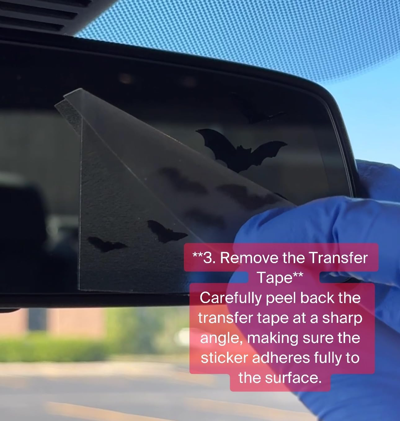 Rearview Mirror Halloween Bat Decal Car Window Bumper Vinyl Sticker 1.8 Inch
