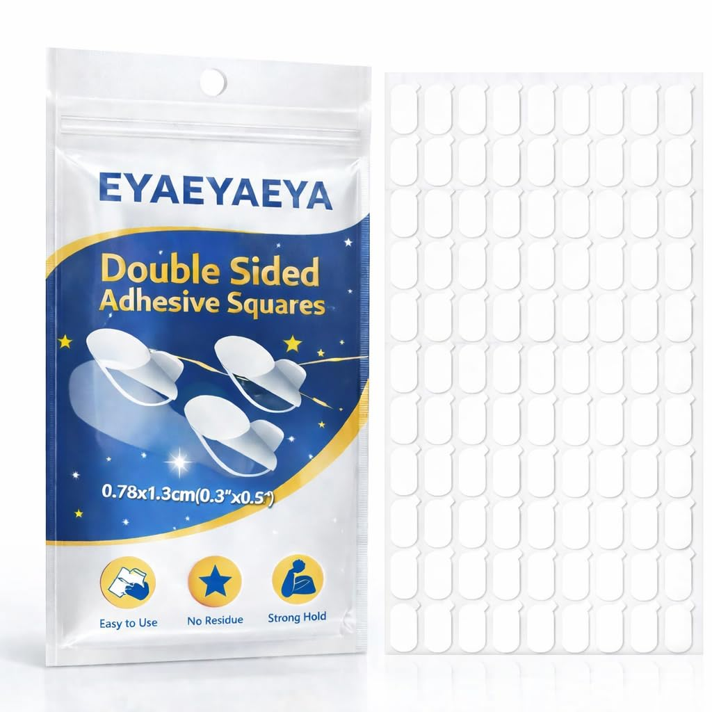 Upgrade Adhesive Dots Double Sided Removable,Clear Adhesive Putty,Waterproof Mounting No Trace Sticky Tacky for Museum Figures, Crafts, Balloons, Festival, Party, Decorations (100 Dots) image number 4