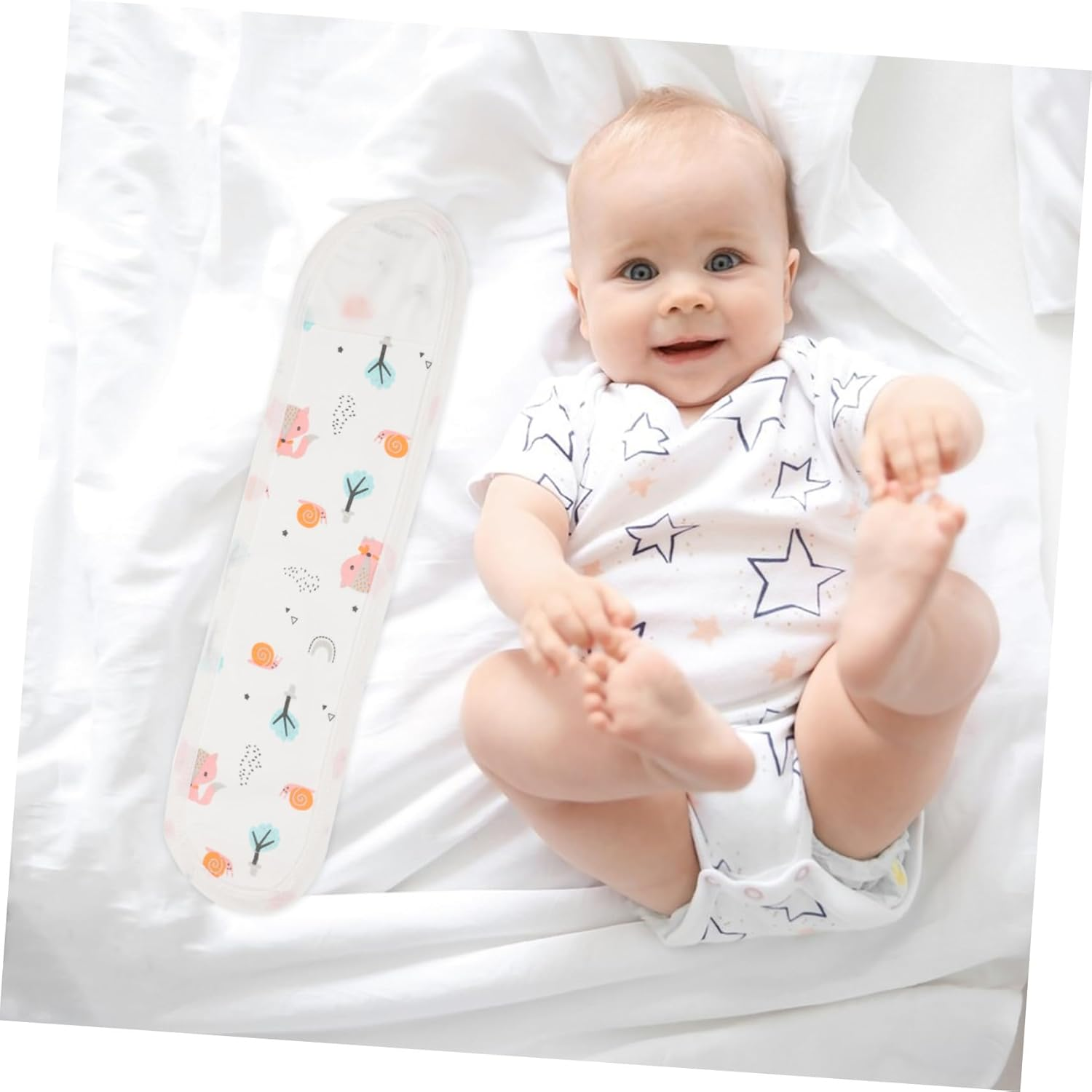 4Pcs Newborn Infant Belly Band Baby Belly Protector for Gas and Colic, Elastic Soft Navel Strap Mixed Animal Patterns, Breathable Summer Abdomen Wrap for Baby Supplies image number 3