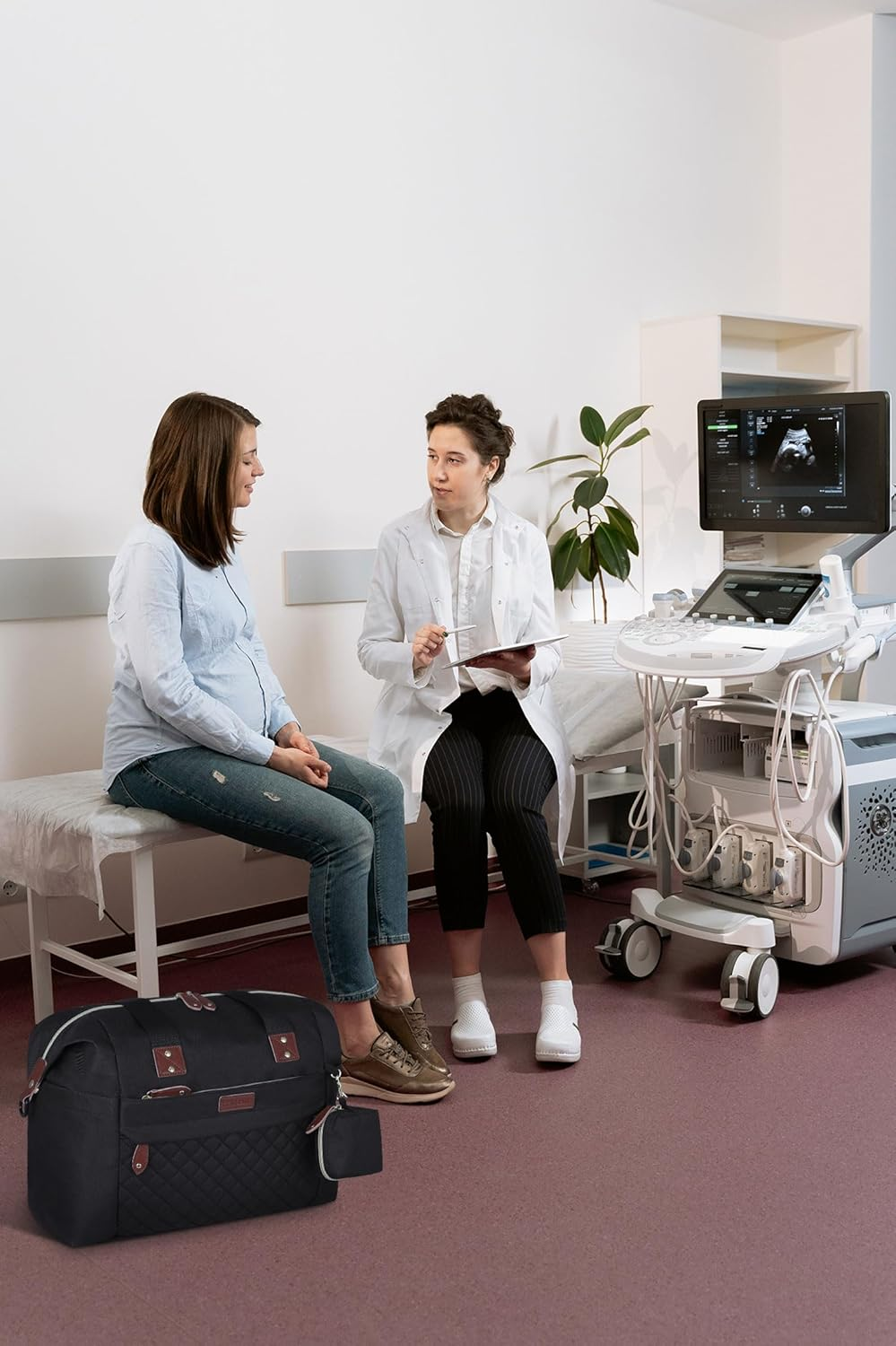 Diaper Bag Tote - Diaper Baby Bags, Waterproof Large Mommy Bag Maternity Bag Travel Baby Bag for Mom and Dad - Black image number 5