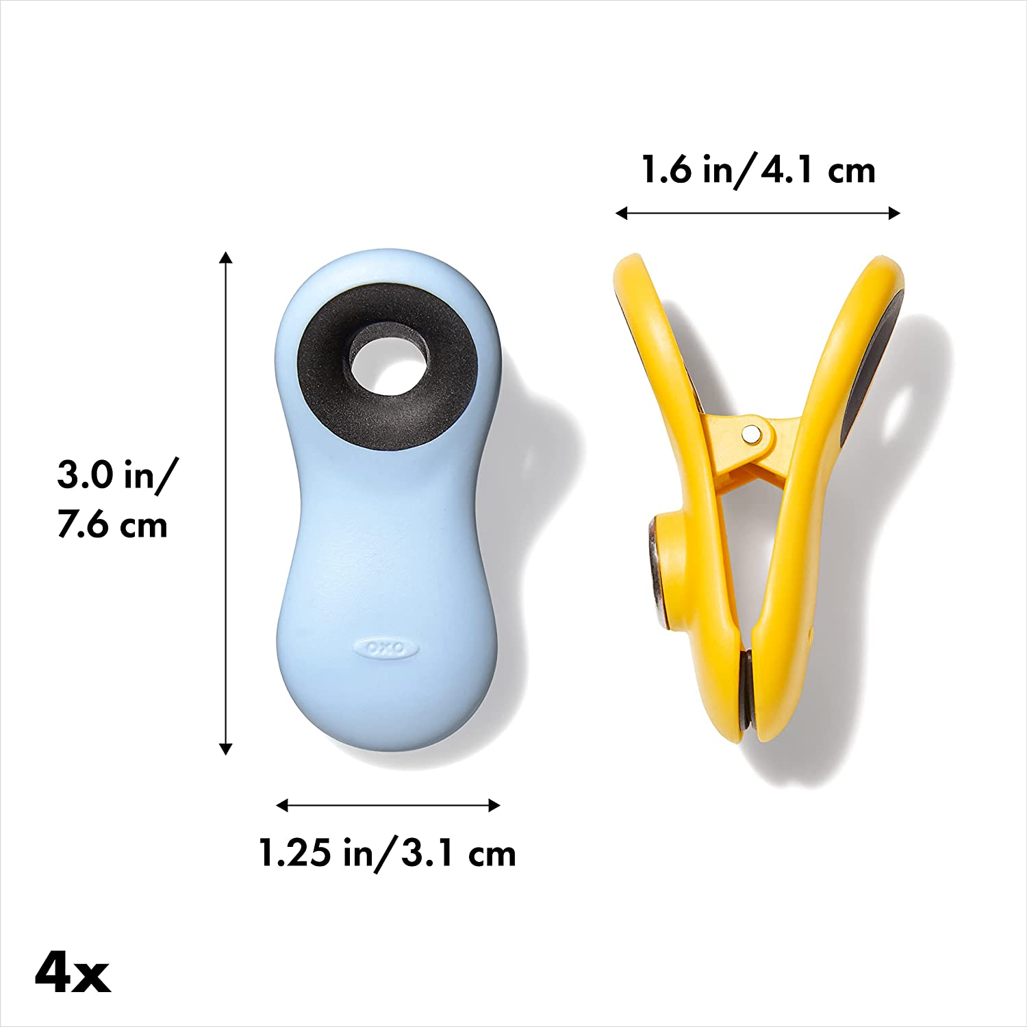 OXO Good Grips Collection Bag Clip, 4 Piece All-Purpose Set, Assorted image number 6