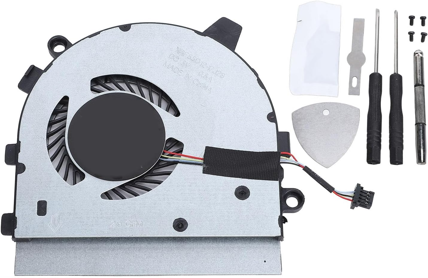 Replacement CPU Cooling Fan for 13 7390 P113G001 2 in 1 Laptop, 4 Pin Power Connector Aluminum Alloy CPU Cooler Fan with Repair Kit, Enhanced Cooling Function image number 5