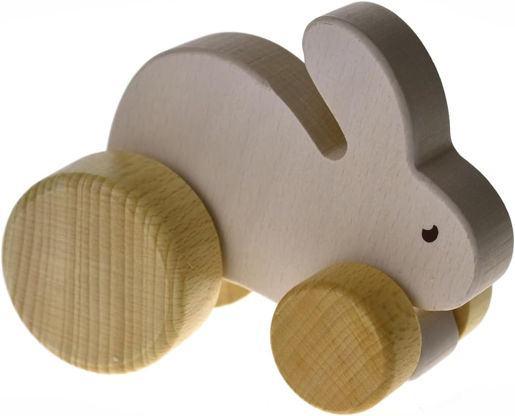 Kaper Kidz Calm & Breezy Wooden Rabbit Car | Classic Wooden Toy