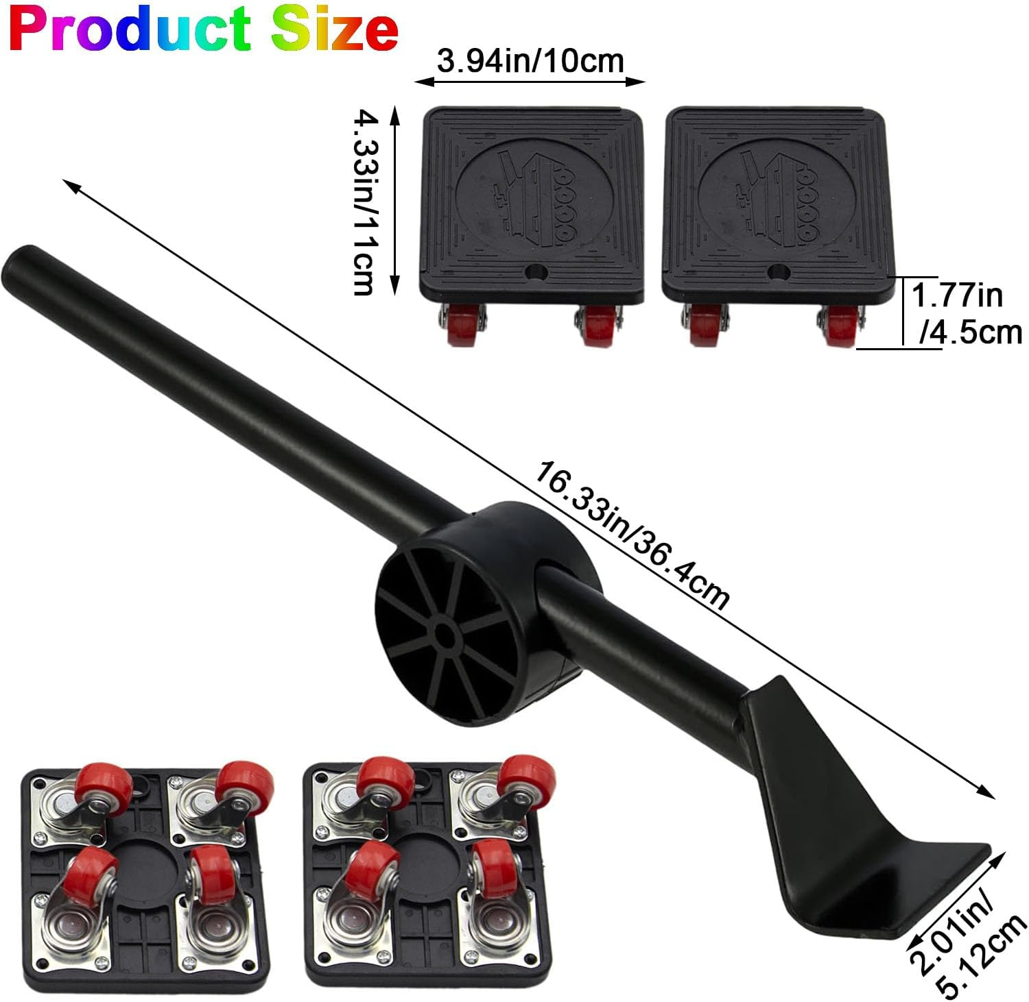 Mtxorvix 5 Pack Furniture Mover with Wheels and Furniture Lifter Set, 360&deg; Rotation Wheels Furniture Dolly Moving Tool for Easy Moving Heavy Furniture,Refrigerator,Sofa,Cabinet,Bed,300 Kg Capacity image number 3