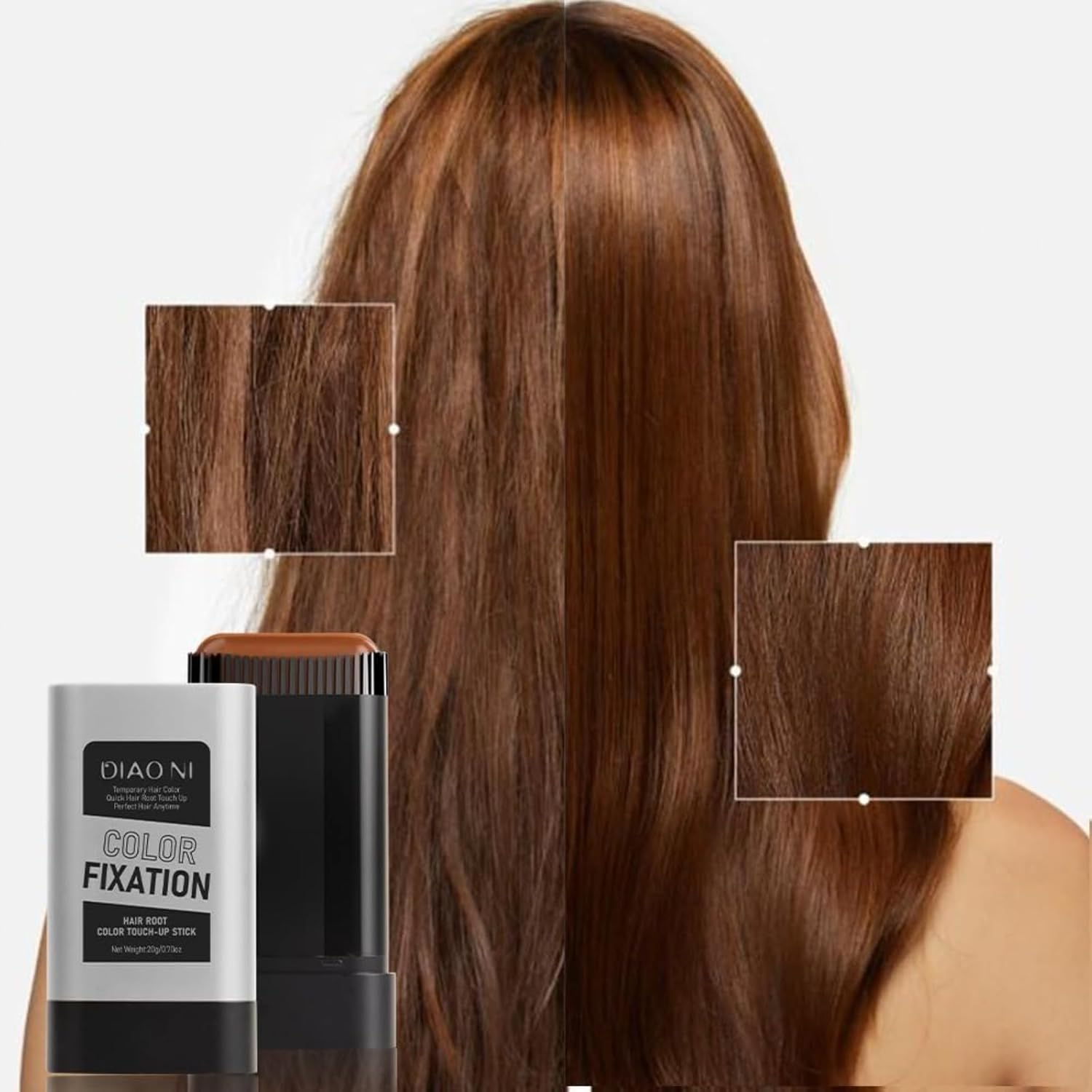 Swarous Long Lasting Hair Color Stick, Instant Hair Color Stick with Built-In Comb, Upgraded Waterproof and Sweat-Proof Hairs Dye Comb, Portable Dye Comb for Gray Hairs Coverage (Black+Black-Brown) image number 5