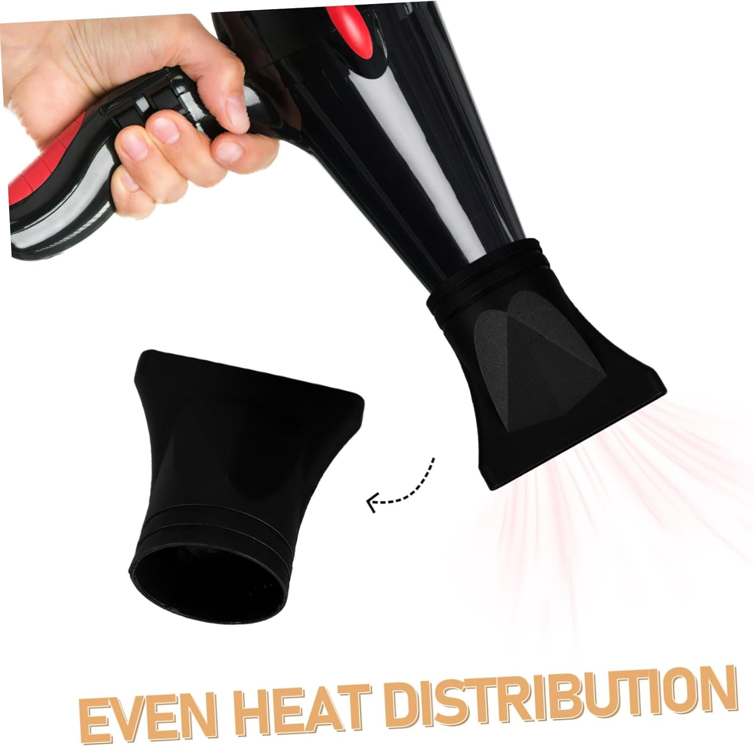 Amosfun Hair Dryer Nozzles (Concentrator Diffuser Comb Nozzle) for Travel Home Use image number 6