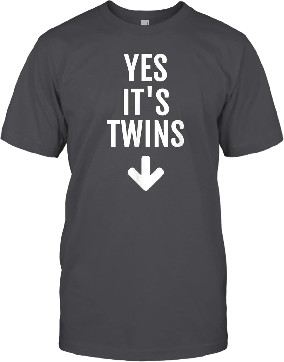 Above Good Tee Twins Pregnant Funny Maternity Twins Gift Unisex Shirt Women Men T-Shirt (Dark Heather;S) image number 3