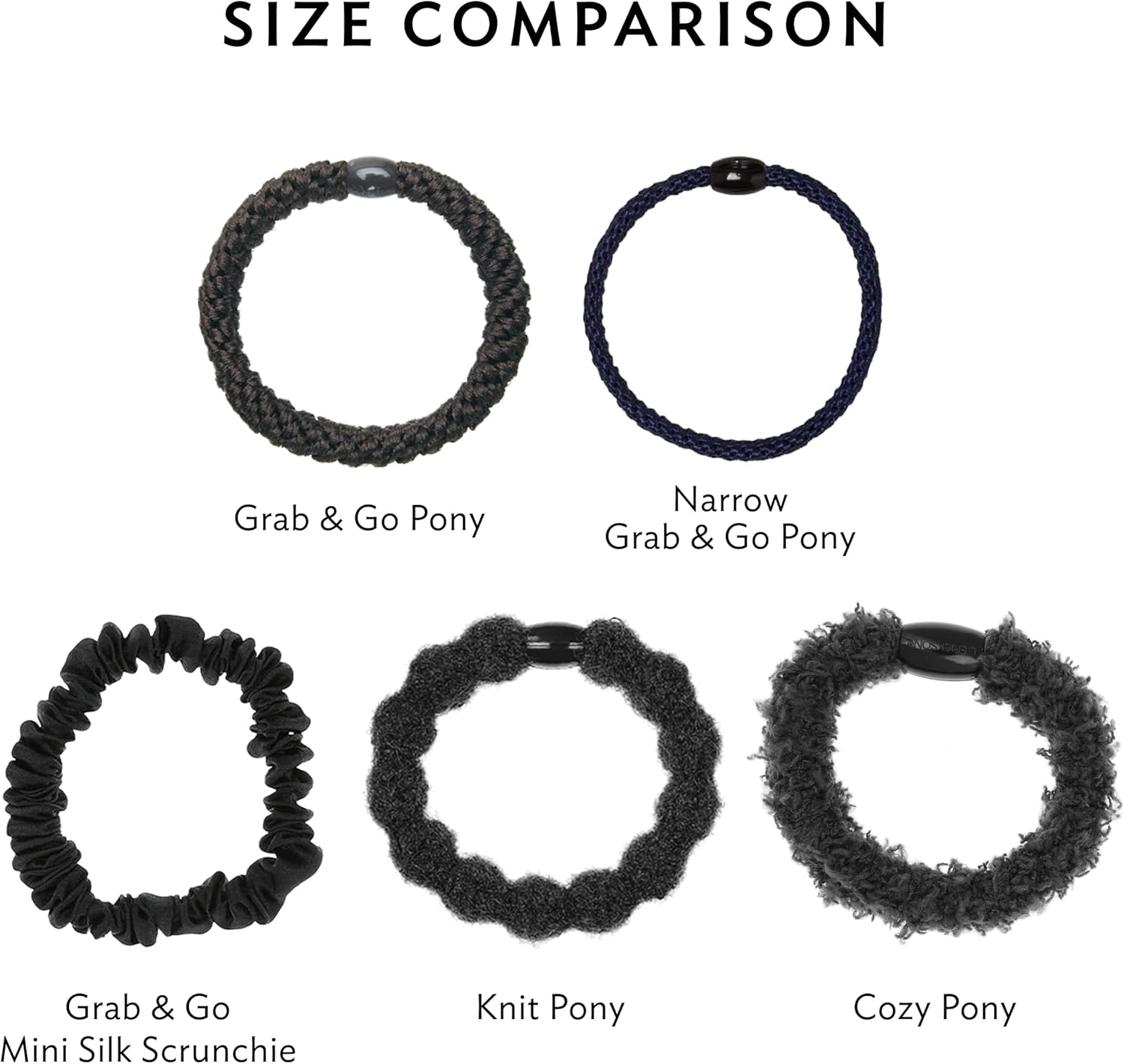 Beige and Brown Hair Ties for Thick Hair, Grab & Go Ponytail Holders, 8 Pack, Oatmeal, Thick No-Crease Bands with Strong Hold, Damage-Free Design, Warm Neutral Blend | L. Erickson - Lily Pad image number 2