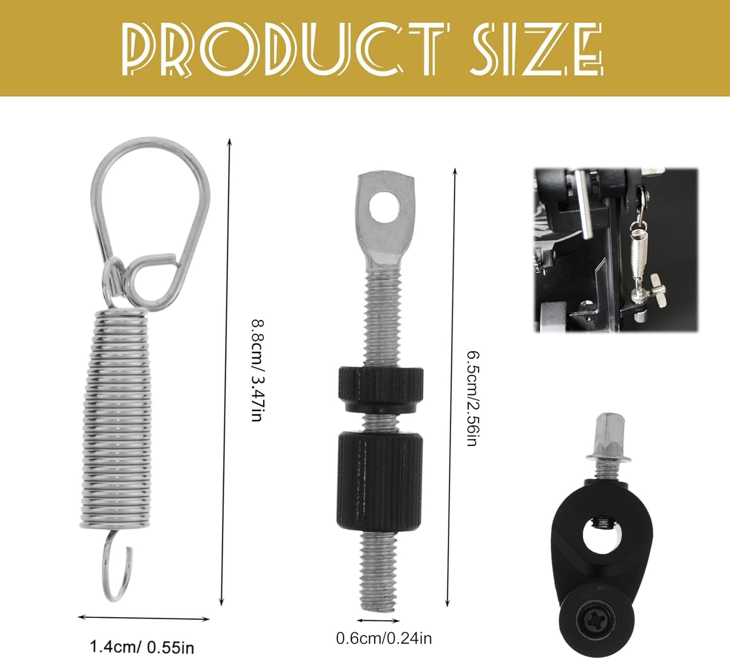 1 Set of Bass Drum Foot Pedal Parts,Metal Drum Foot Pedal Spring Cam Tensioner Springs Compatible with Percussion Instrument Parts,Diy Parts Replacements,Bass Drum Accessories image number 4