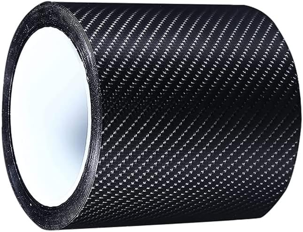 10CM*5M Universal Car Door Sill Protector Edge Sticker Carbon Fiber Car Sticker Door Sill Scuff Anti-Scratch Tape Protector Kit for Most Cars image number 4