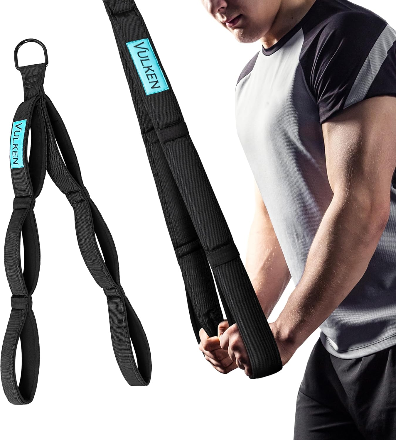 Vulken Tricep Rope Cable Attachment. Dual Lengths in One