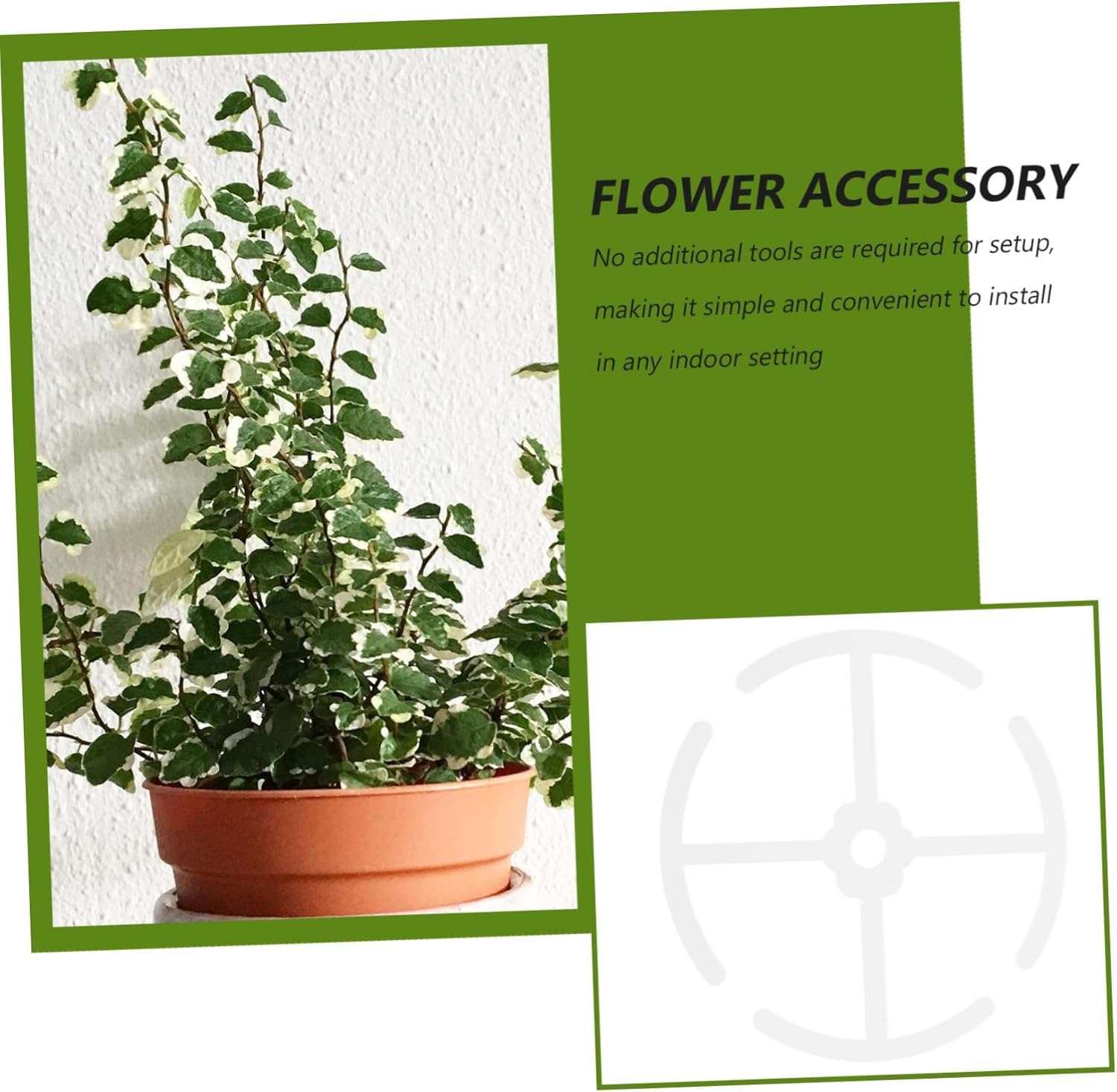 ROMISBABA 4Pcs Plant Stem Holders for Indoor Gardening Support Rack for Climbing Plants Sturdy Fixed Holder for Flowers and Bonsai Easy to Install Space-Saving Design image number 3