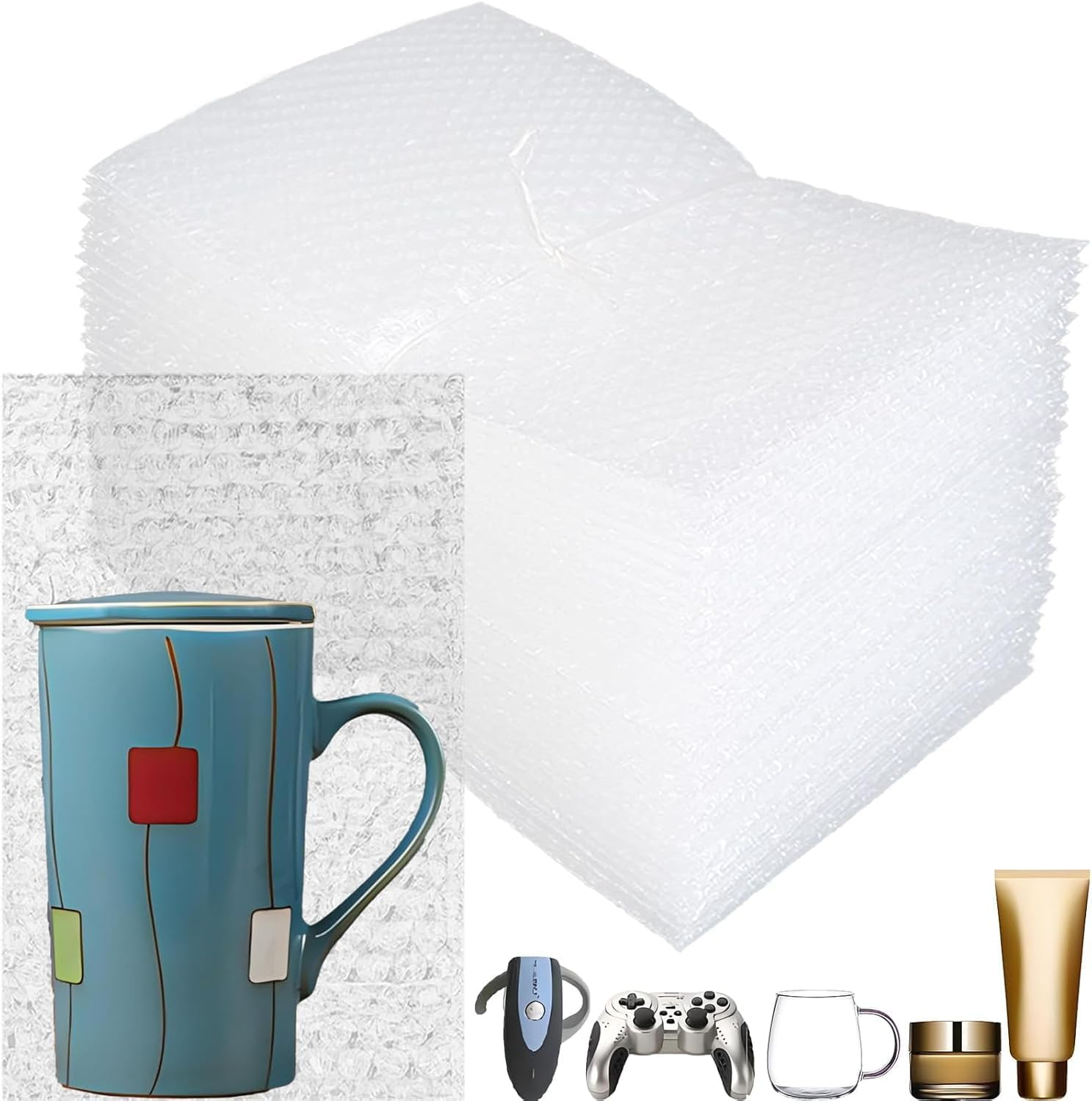 Bubble Pouches Wrap Bag 8 Inch X 10 Inch,50 Pcs Double Wall Thickening Shockproof Bubble Bags, Clear Bubble Out Bags Protective Bubble Pouch, Cushioning Bags for Moving, Shipping and Packing image number 5