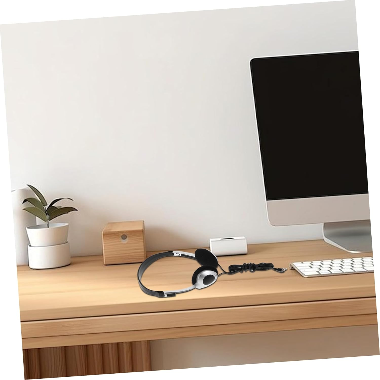 HOOTNEE Portable Ear Headphones for Students Stylish Retro Design with Compatibility for School Travel Devices High Fidelity Sound Comfortable Fit Easy Inline Control image number 4