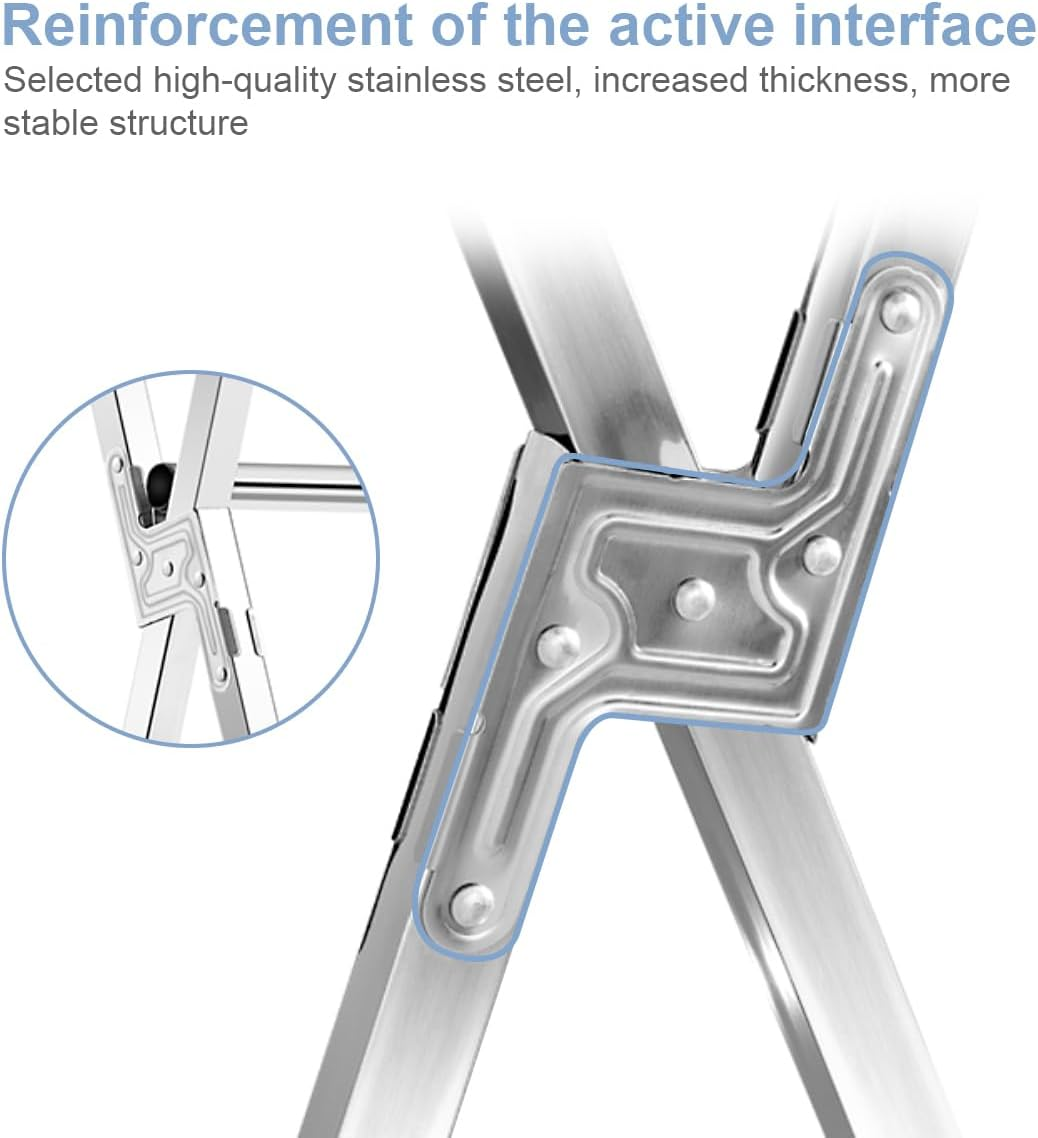 Clothes Drying Rack 79 Inches, Clothing Folding Indoor Outdoor Stainless Steel Laundry Drying Rack Adjustable and Foldable for Indoor Outdoor image number 6