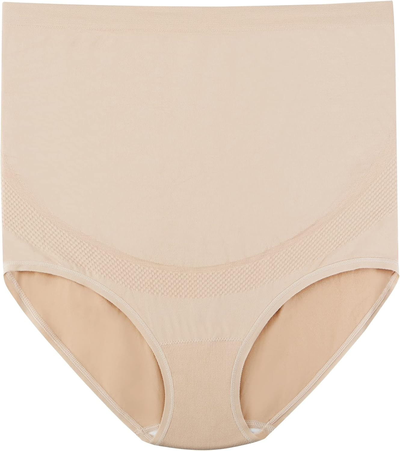 Mama plus Women'S over Bump Maternity Underwear High Waist Seamless Pregnancy Briefs Nylon Panties Multi-Pack image number 4