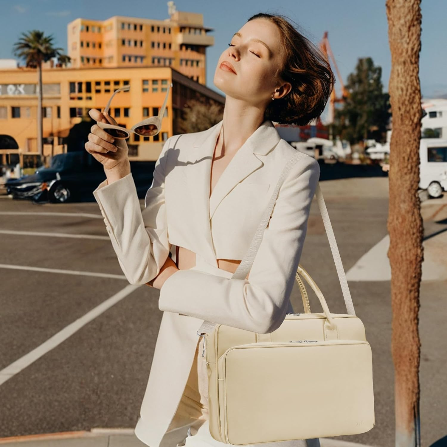 BAGZY Laptop Bag for Women Men 14/15.6 Inch Laptop Briefcase Laptop Case for Men Waterproof Messenger Shoulder Bag Large Work Tote Bag Handbag Document Bag for Office Business College Travel image number 4