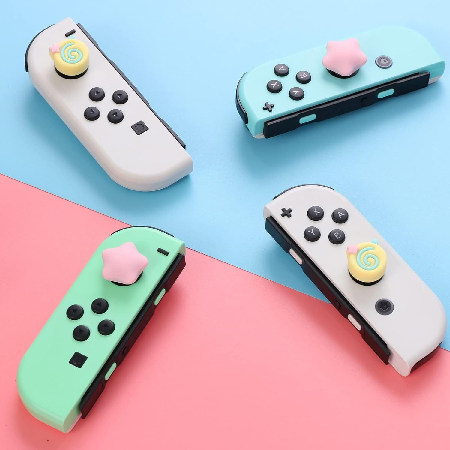 Cute Pink Thumb Grips, Soft Joystick Cover Compatible with Nintendo Switch, OLED, and Lite image number 4